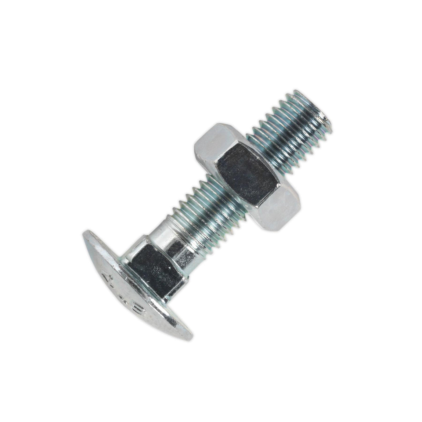 Sealey M10 (10mm) X 40mm Coach Bolts With Hexagon Full Nuts Zinc Pack Of 50