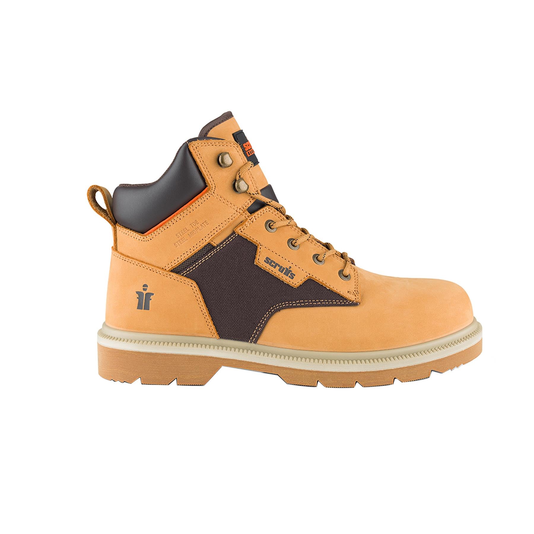 Scruffs Twister 6 Safety Boots Tan Size 10.5 / 45 Slip-Resistant