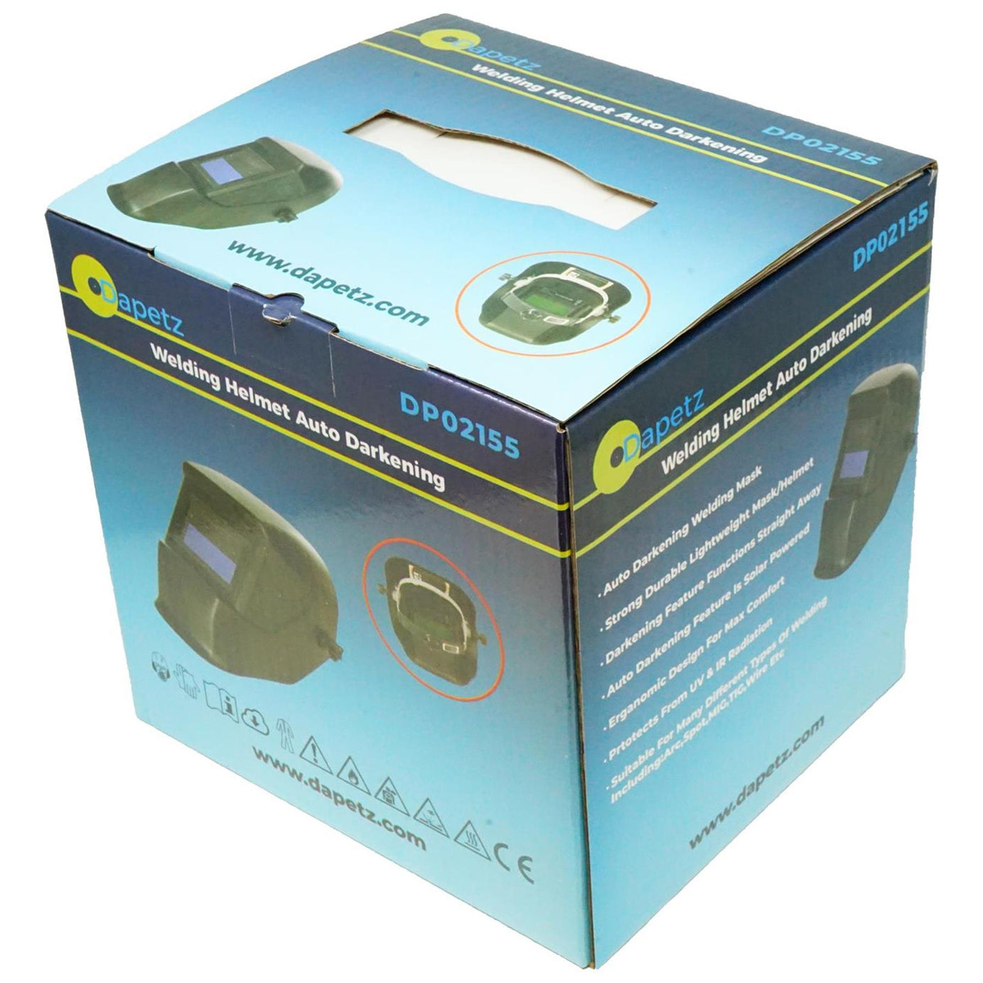 Auto Darkening Welding Mask Helmet Grinding Solar Power PPE Safety Protects Face