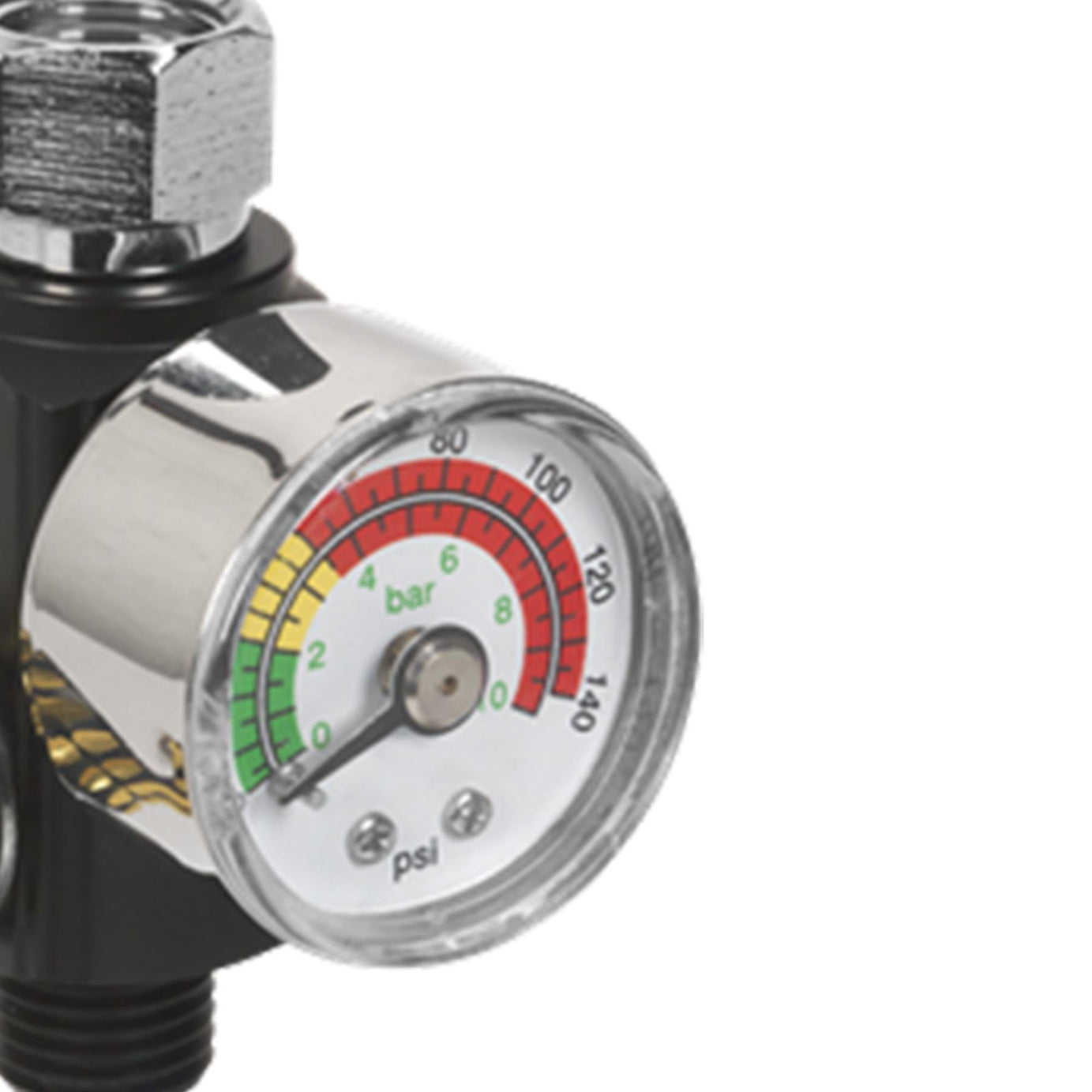 Sealey On-Gun Air Pressure Regulator/Gauge