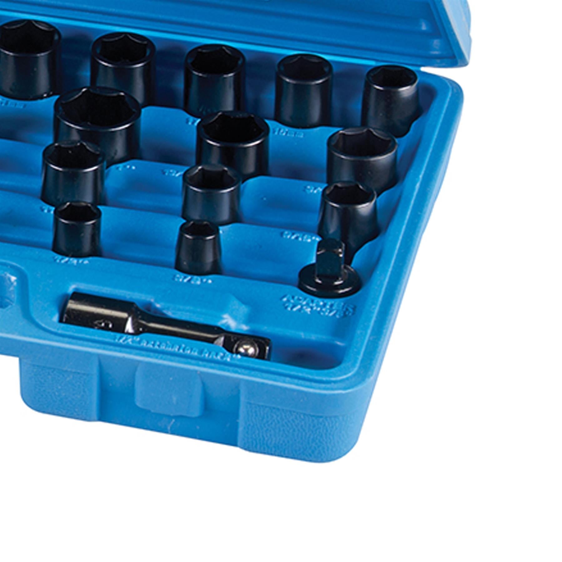 35Pce Impact Socket Set Metric Imperial Garage Mechanic Automotive Quality