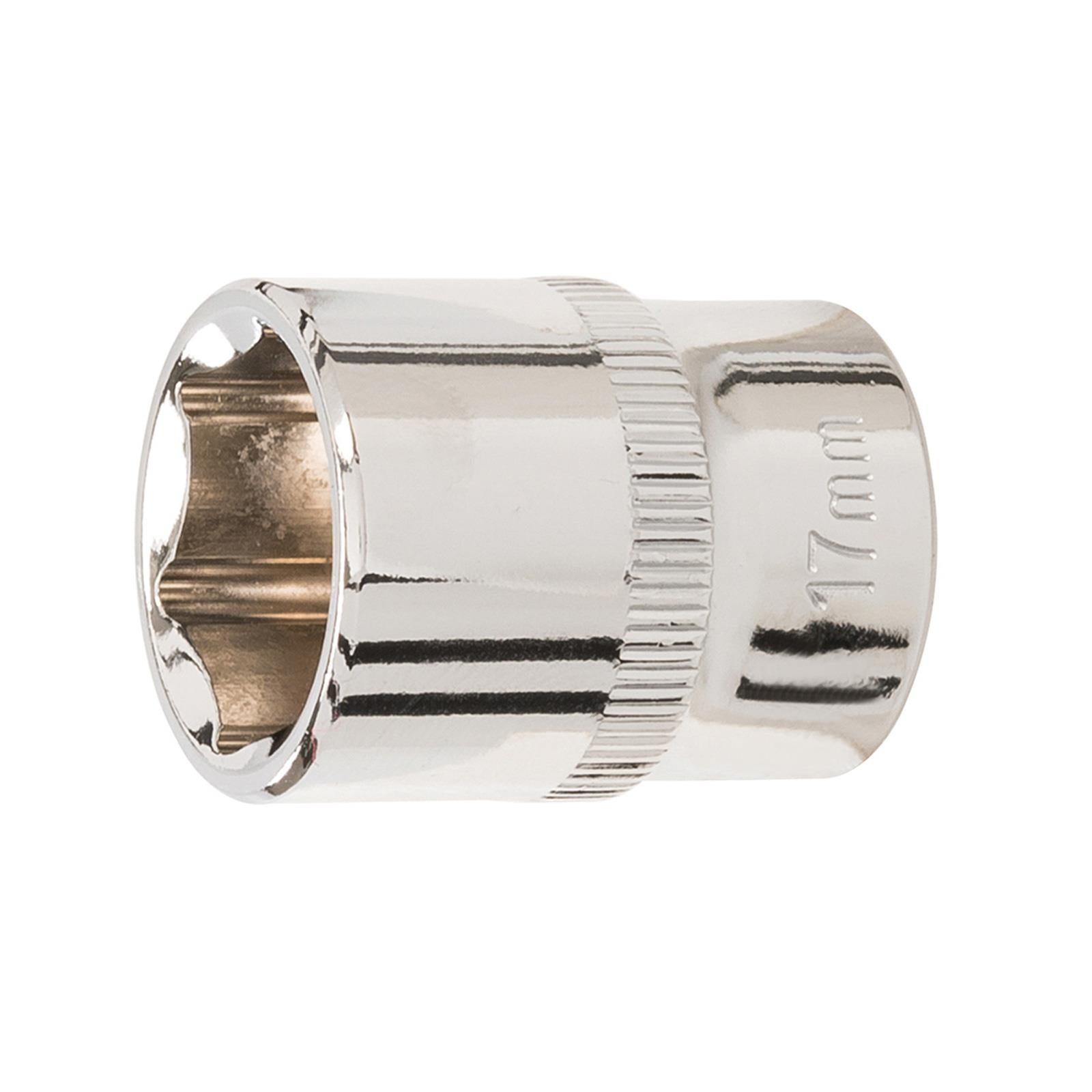 Socket 3/8" Drive Metric Hex Square 17mm Individual Hex Polished Crv Tool