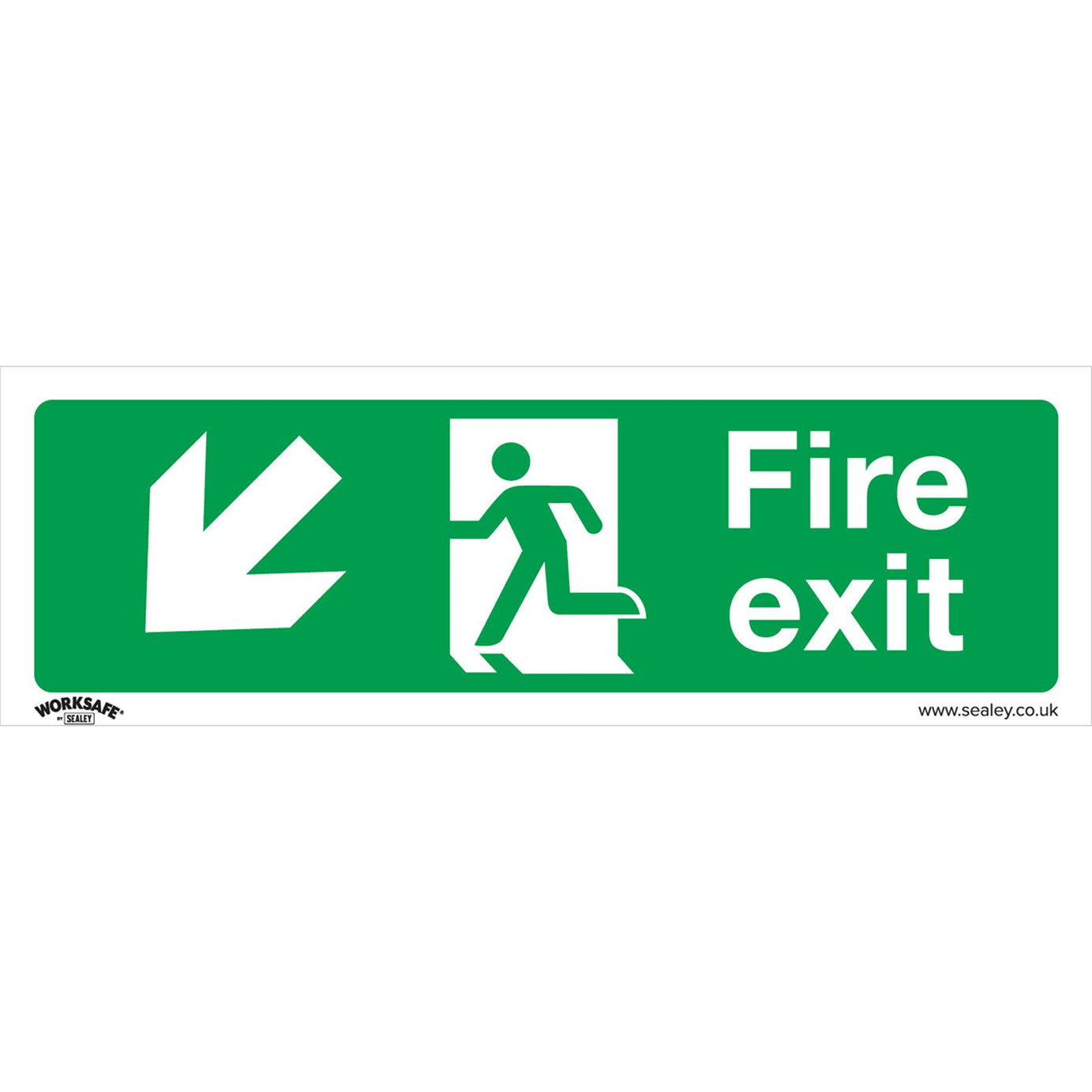 Safe Conditions Safety Sign - Fire Exit (Down Left) - Rigid Plastic