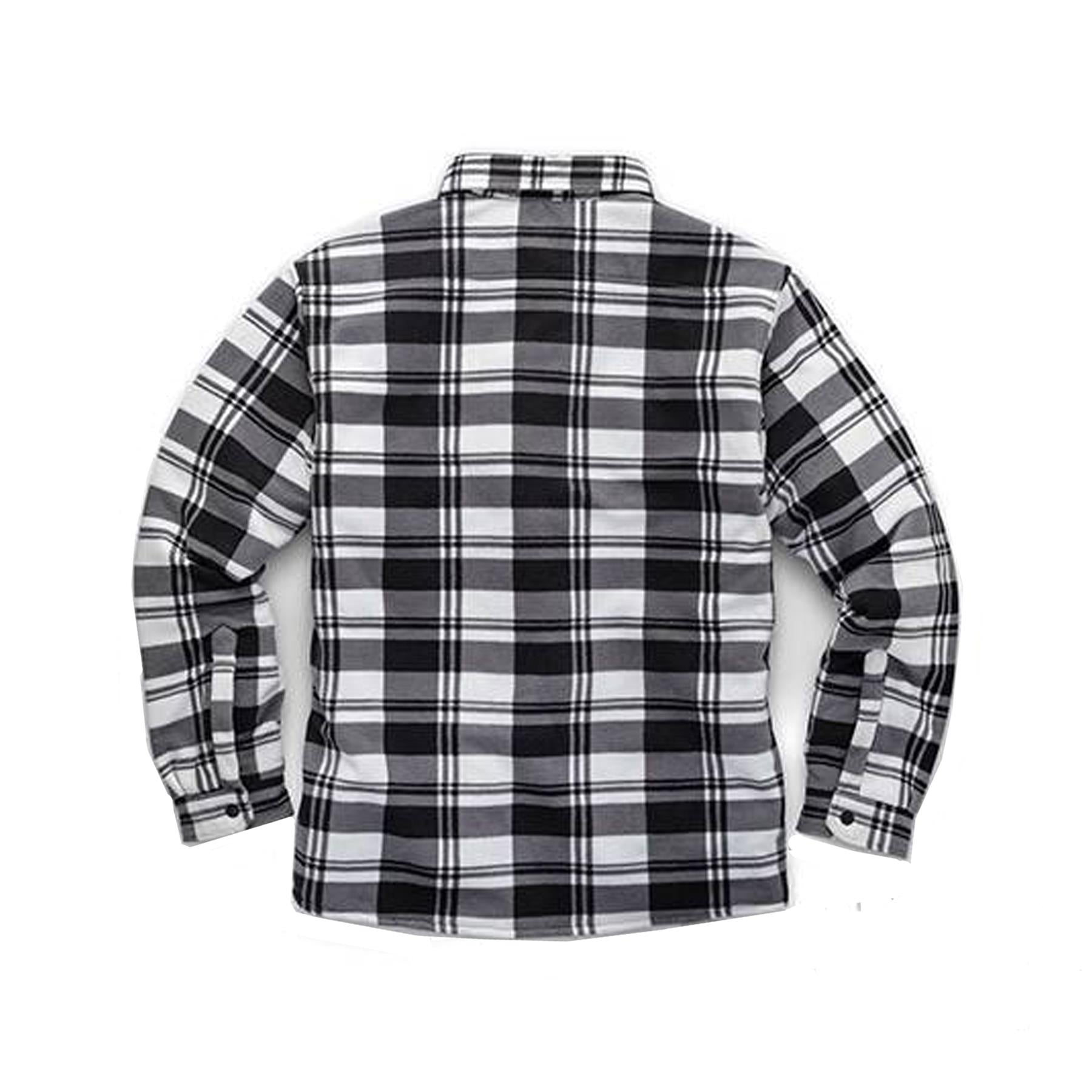 Scruffs T55353 Worker Padded Checked Thick Over Shirt Black and White S