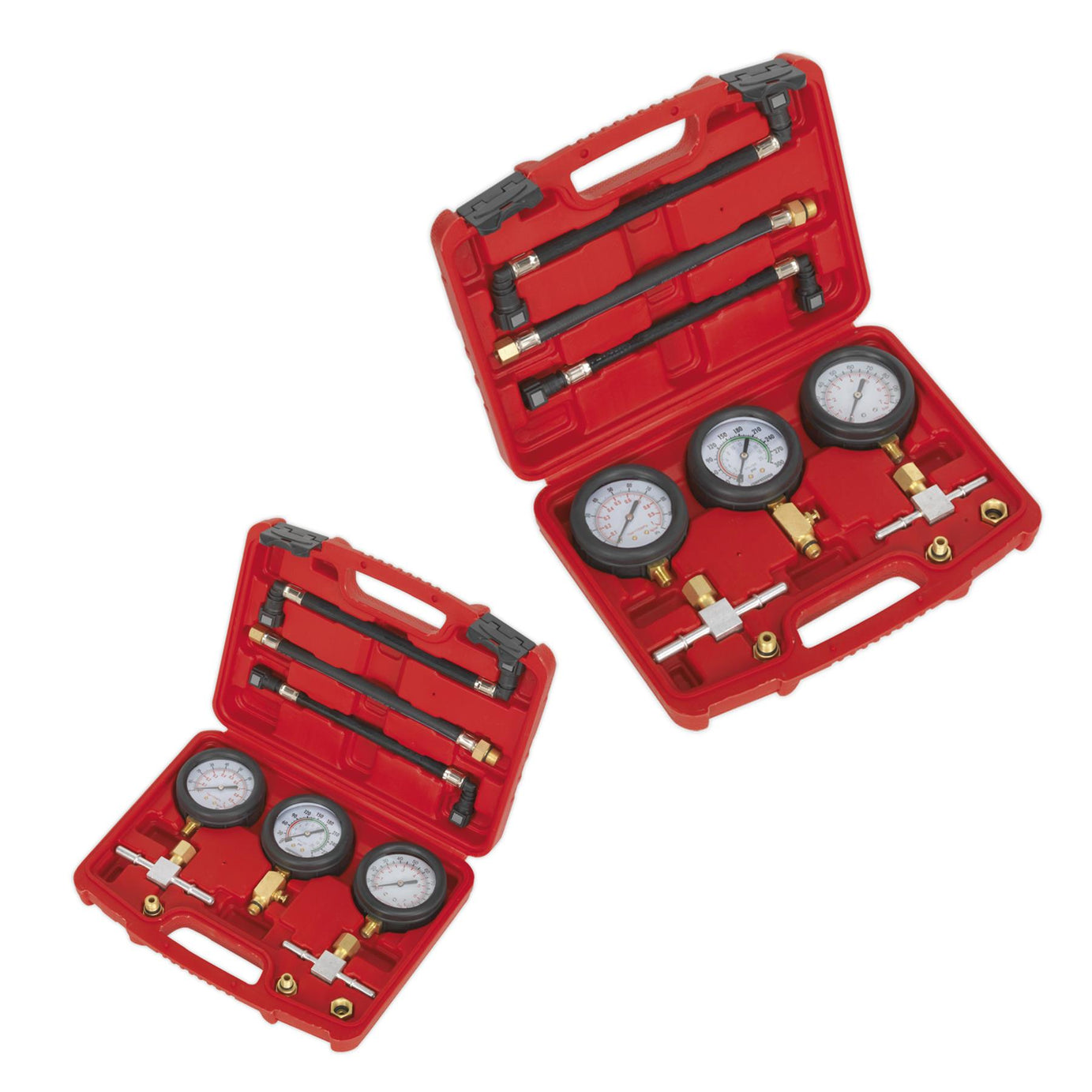Sealey Motorcycle Compression & Fuel Pressure Gauge Set 3pc
