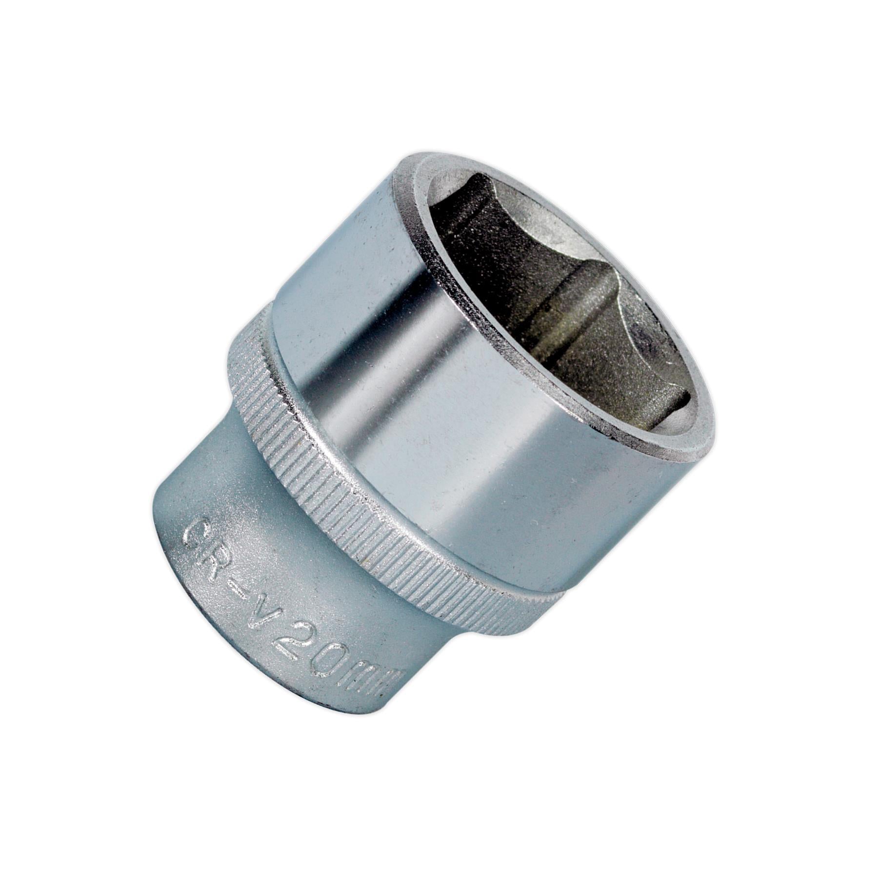 Sealey WallDrive® Socket 20mm 3/8"Sq Drive Chrome Vanadium Steel