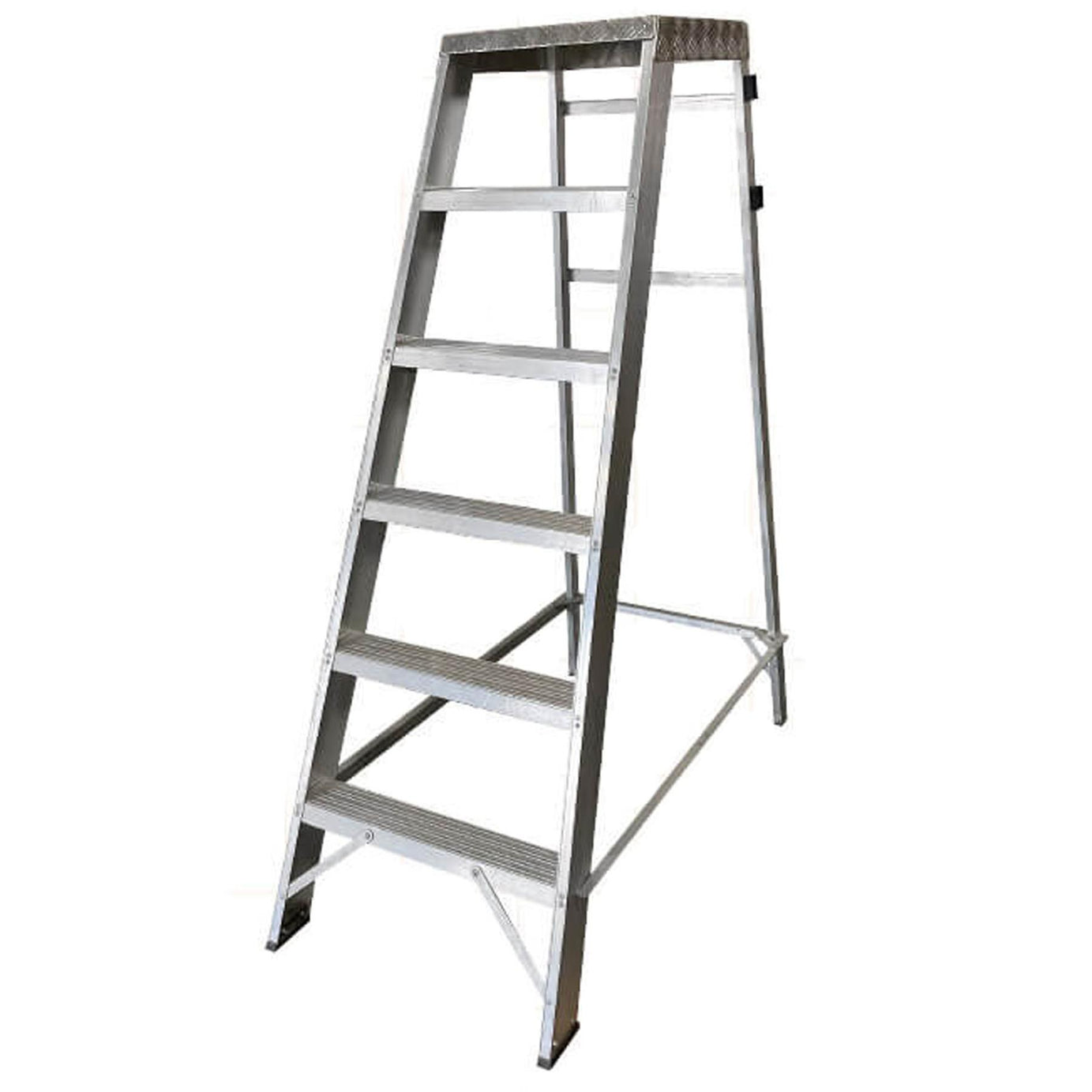 Dapetz Aluminium 7 Tread Single Sided Machine Step Ladder, 150 Kg, Made In UK