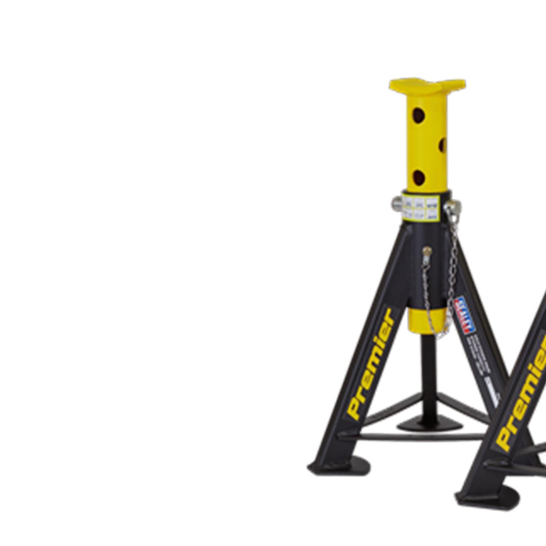 Sealey Axle Stands (Pair) 6tonne Capacity per Stand - Yellow