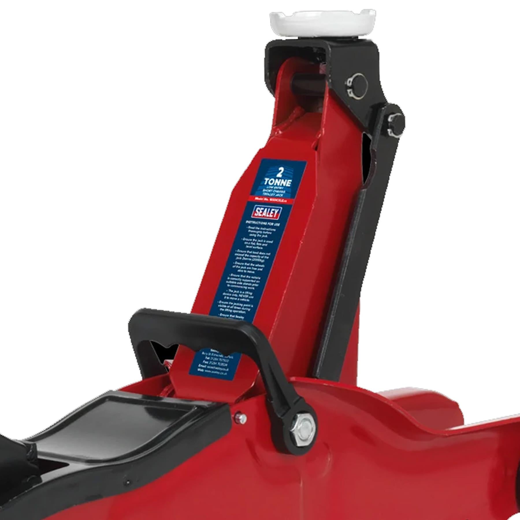 Sealey Trolley Jack 2tonne Low Entry Short Chassis