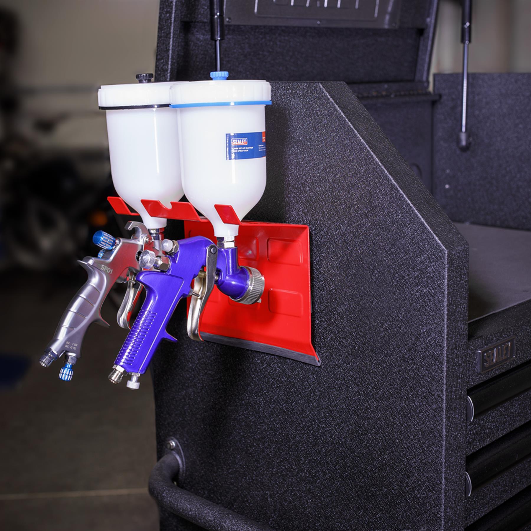 Sealey Magnetic Spray Gun Holder - 2 Gun