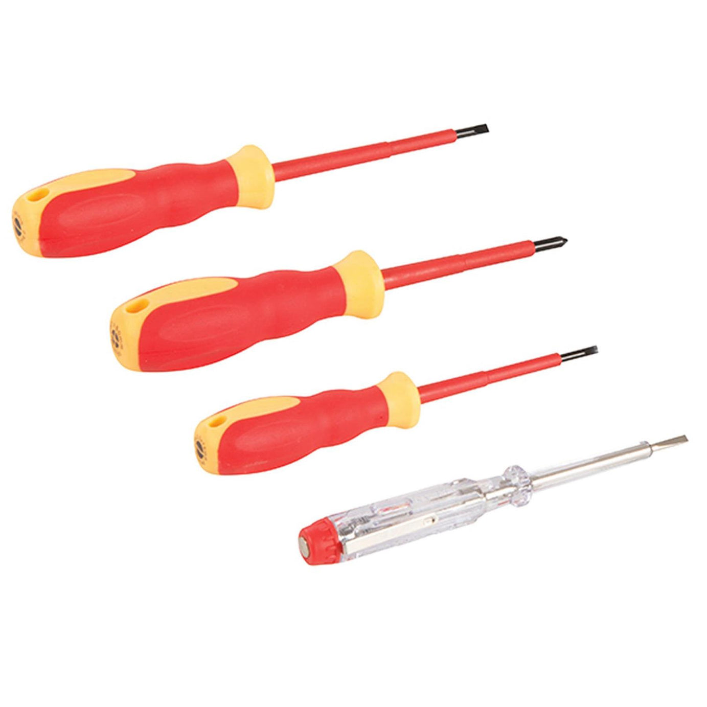 VDE Soft-Grip Electricians Screwdriver Set 7Pc Ergonomic 2Tone Soft Grip Handles