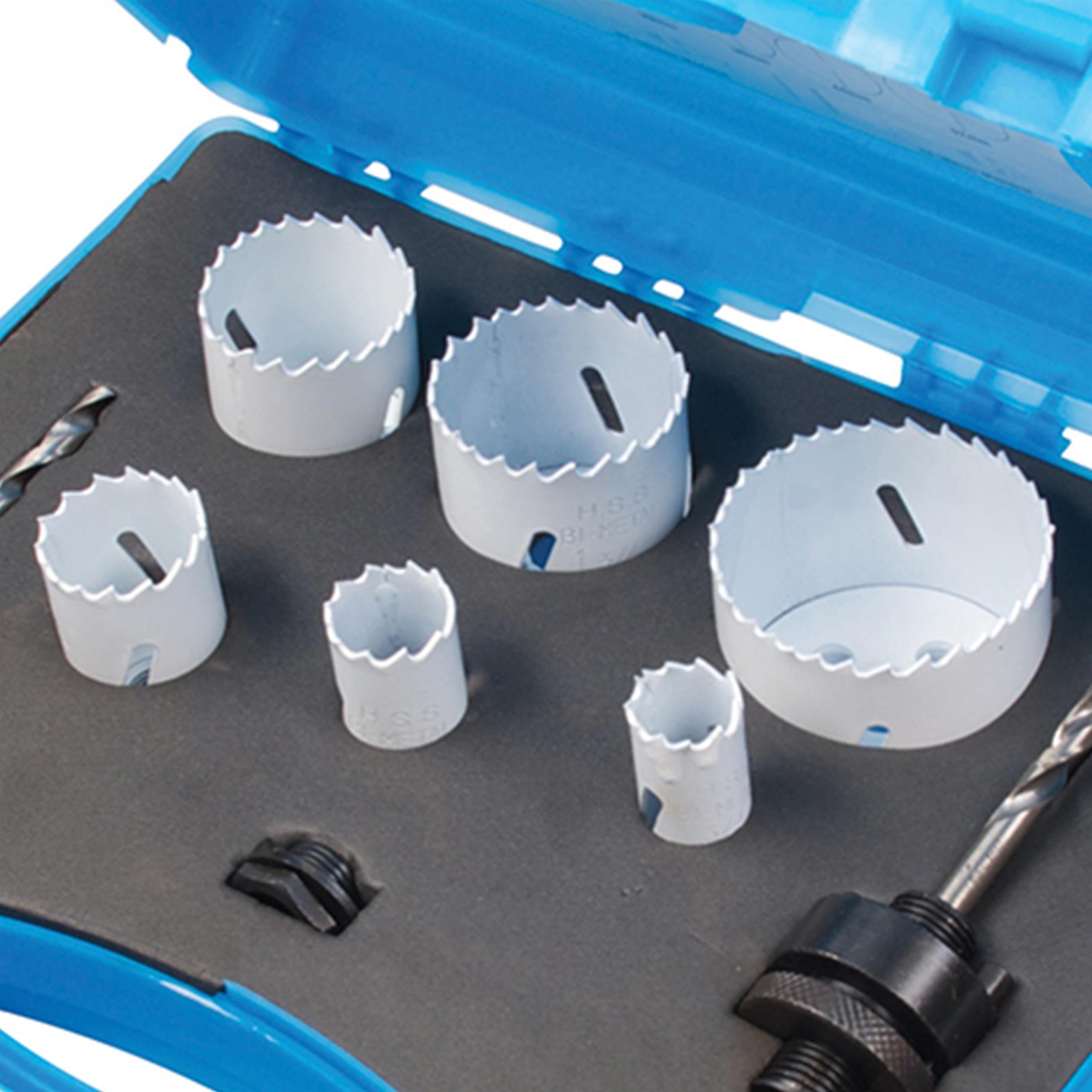 Bi-Metal Holesaw Set 19mm 22mm 29mm 38mm 44mm 57mm Plumbers Hole Cutter Saw Tool