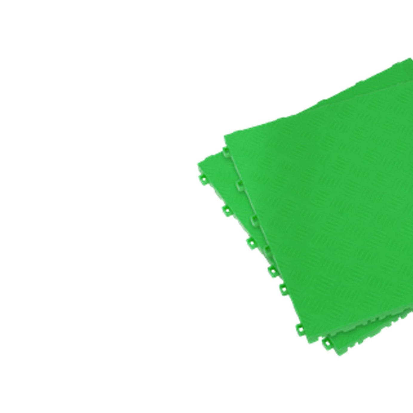 Sealey Polypropylene Floor Tile-Green Treadplate 400x400mm Pk of 9