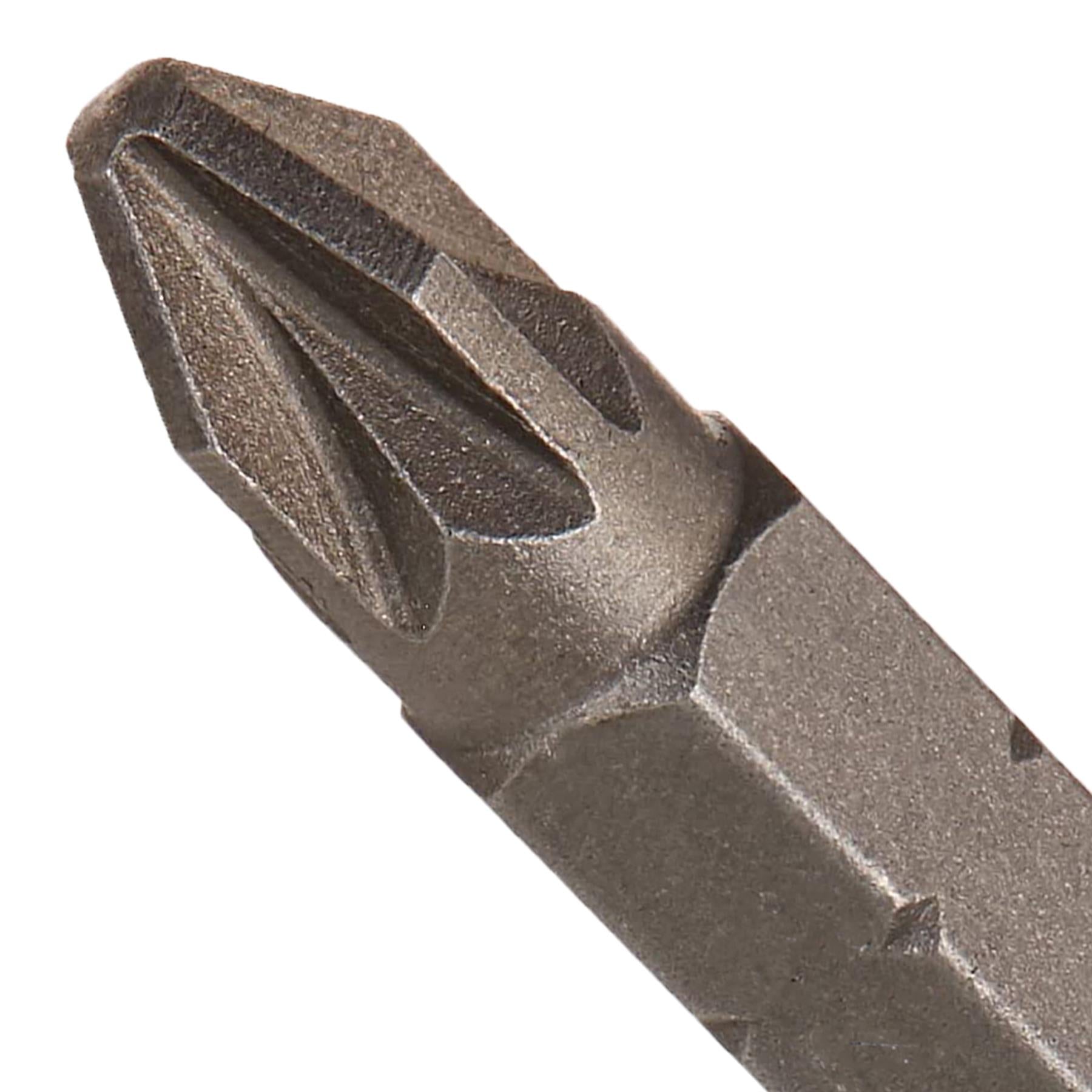 Pozidriv PZ2 Screwdriver Bits CRV Chrome Vanadium Steel 1/4" Hex Drive 100Pcs