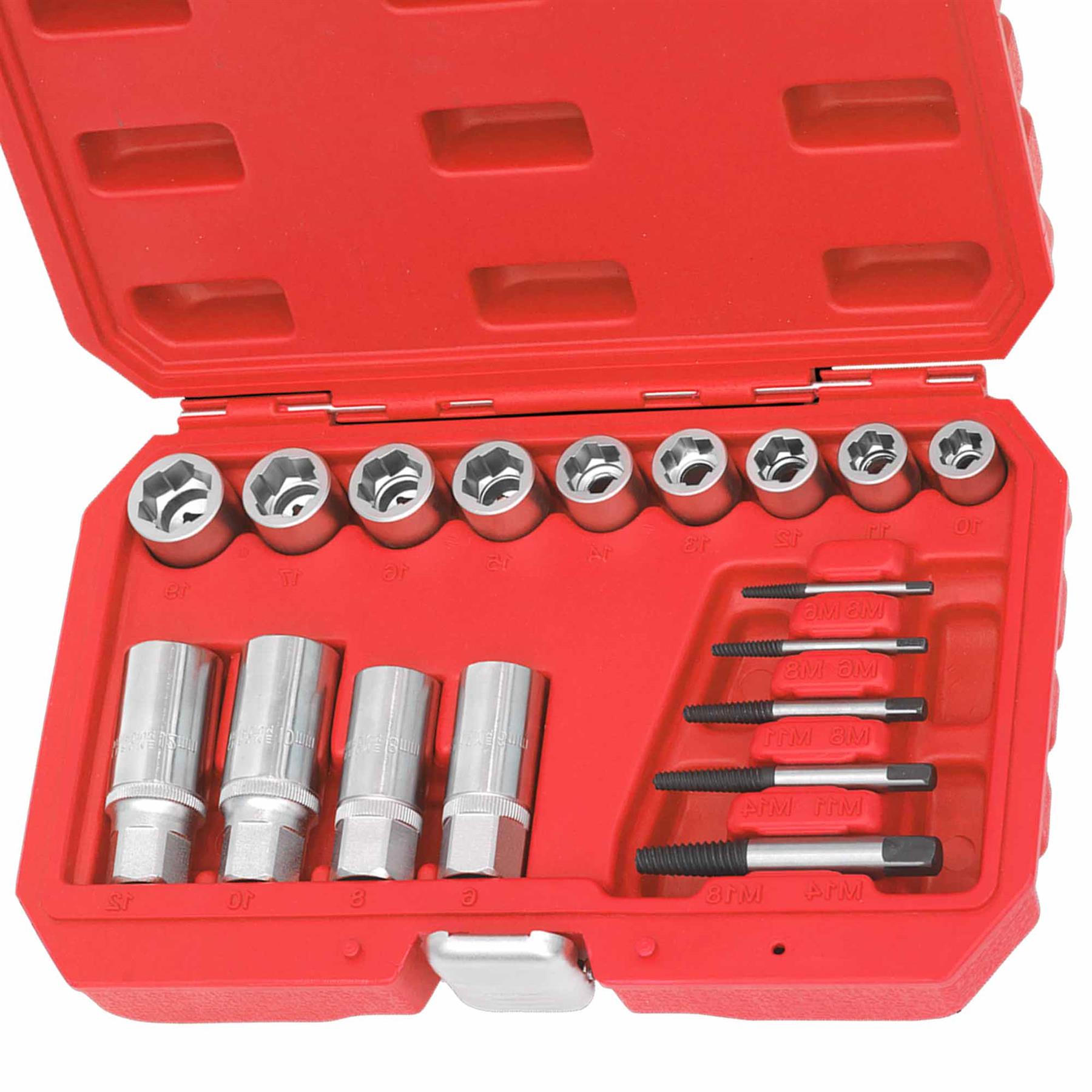 Sealey Bolt, Stud & Screw Extractor Set 18pc