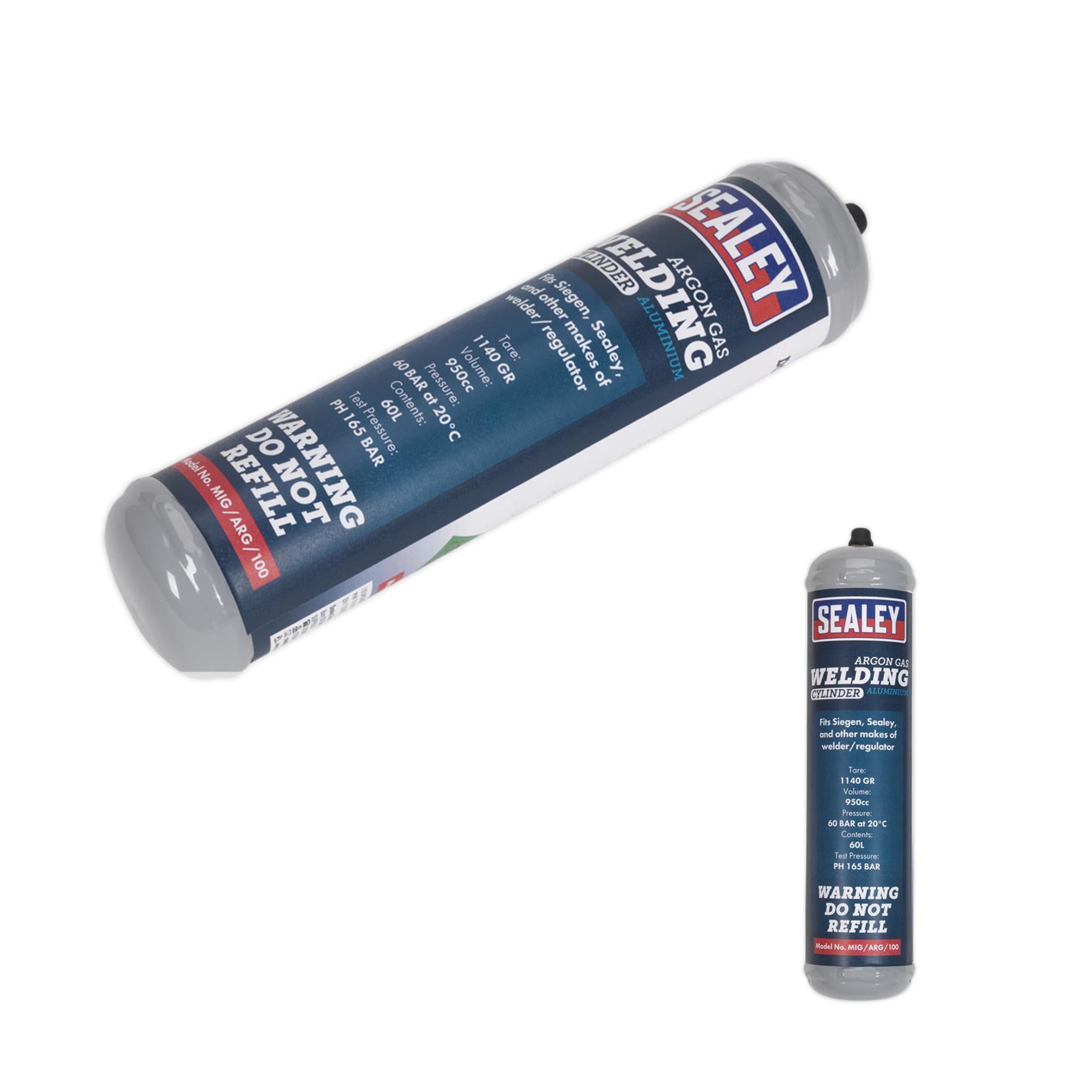 Sealey Gas Cylinder Disposable Argon 60L