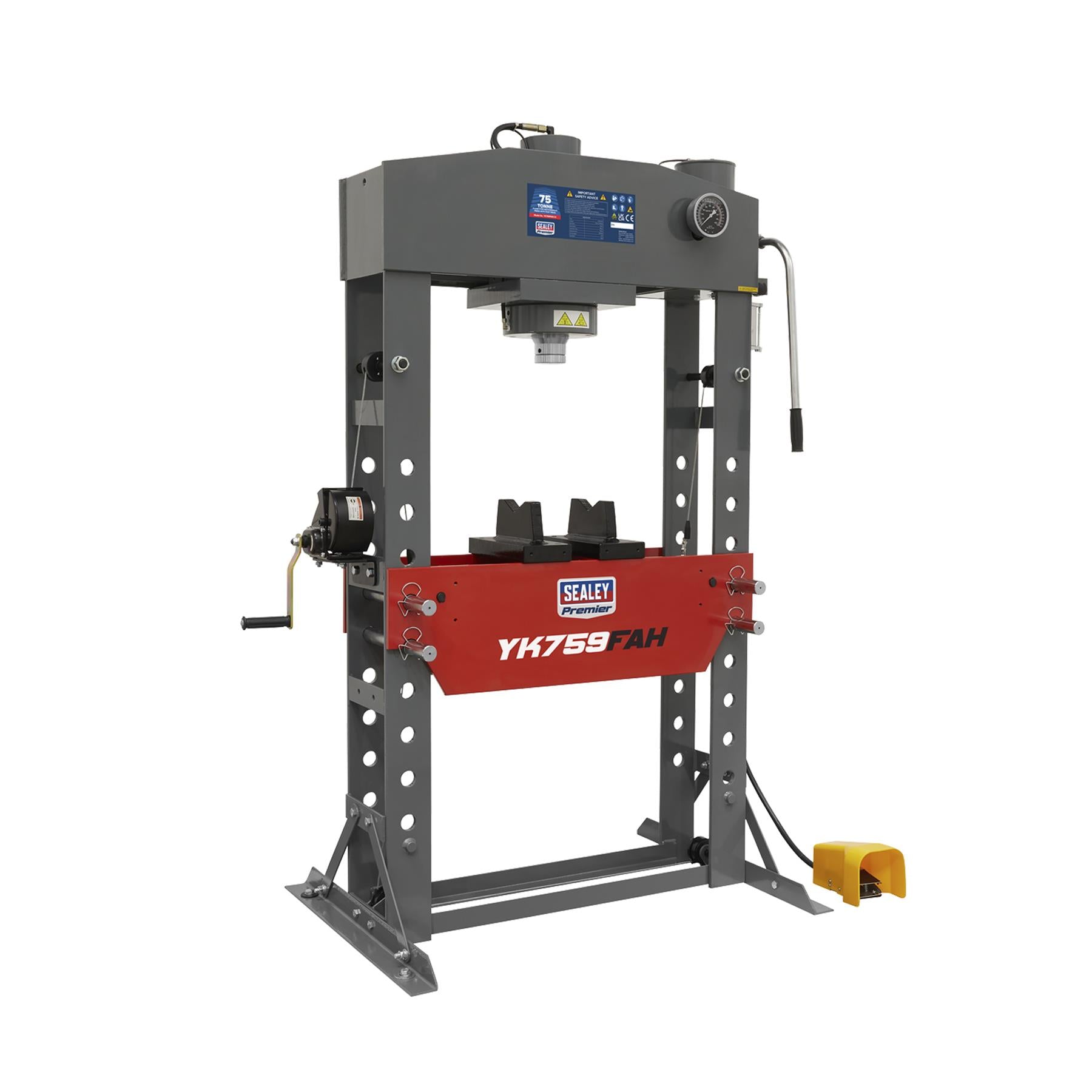Sealey Air/Hydraulic Press 75tonne Floor Type with Foot Pedal