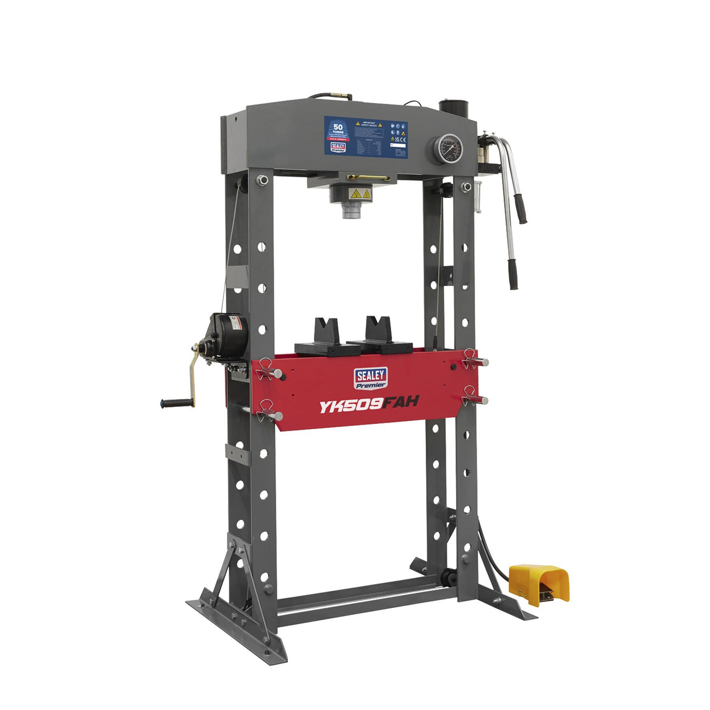 Sealey Air/Hydraulic Press 50tonne Floor Type with Foot Pedal