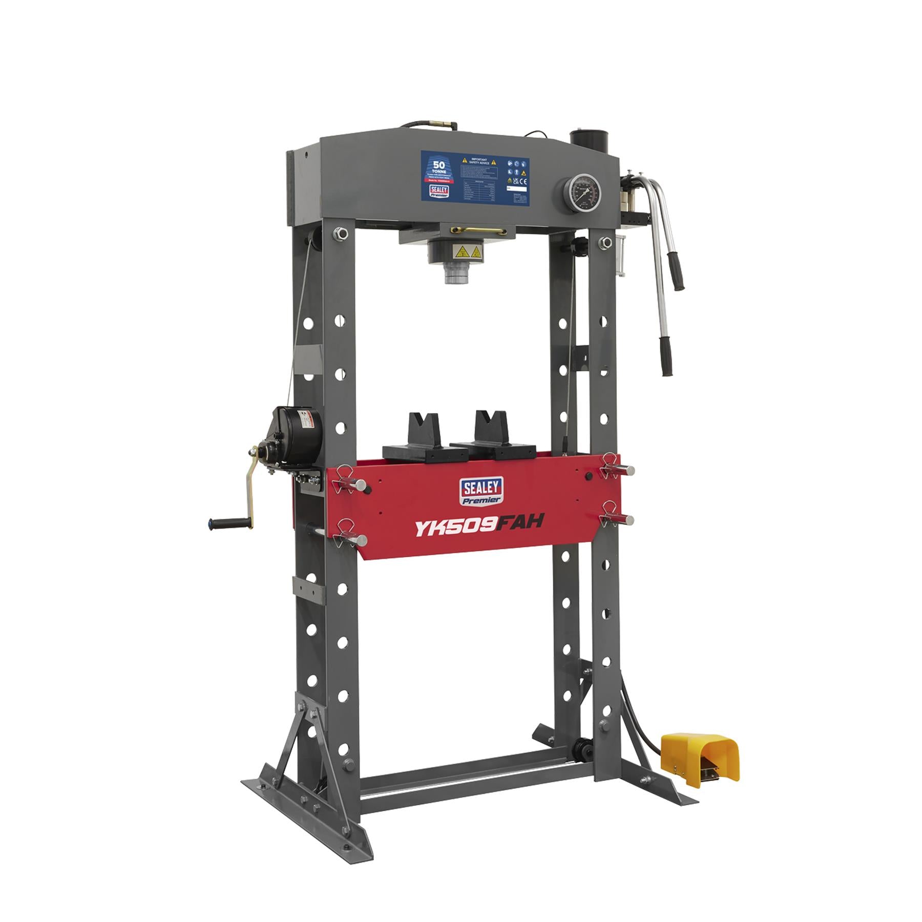 Sealey Air/Hydraulic Press 50tonne Floor Type with Foot Pedal