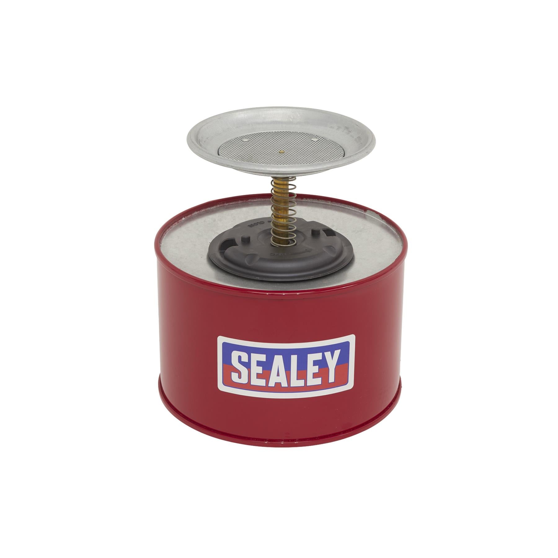 Sealey Plunger Can 1.9L Convenient & Safe Easy One-Handed Operation