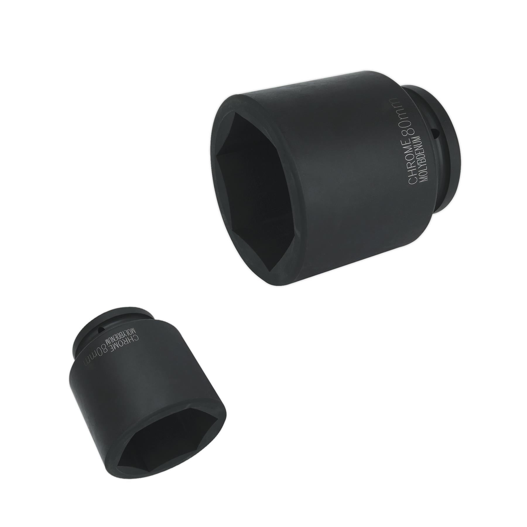 Sealey Impact Socket 80mm Deep 1"Sq Drive Chrome Molybdenum Lifetime Guarantee