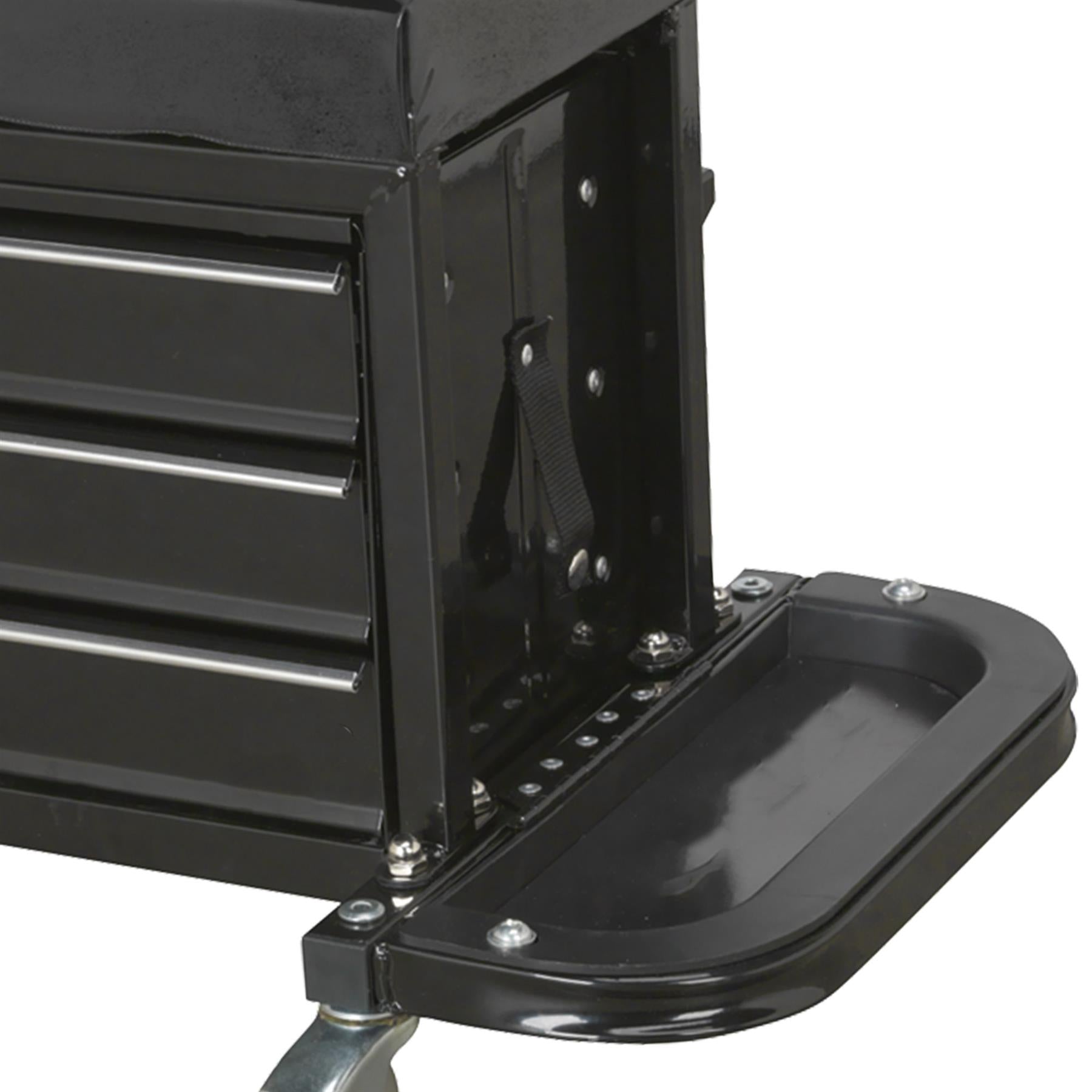 Sealey Mechanic's Utility Seat & Toolbox - Black