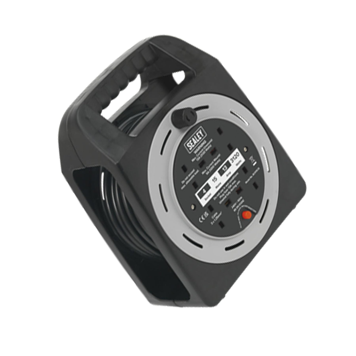 Sealey Cable Reel Box Type 15m 4 x 230V 1.25mm� Thermal Trip