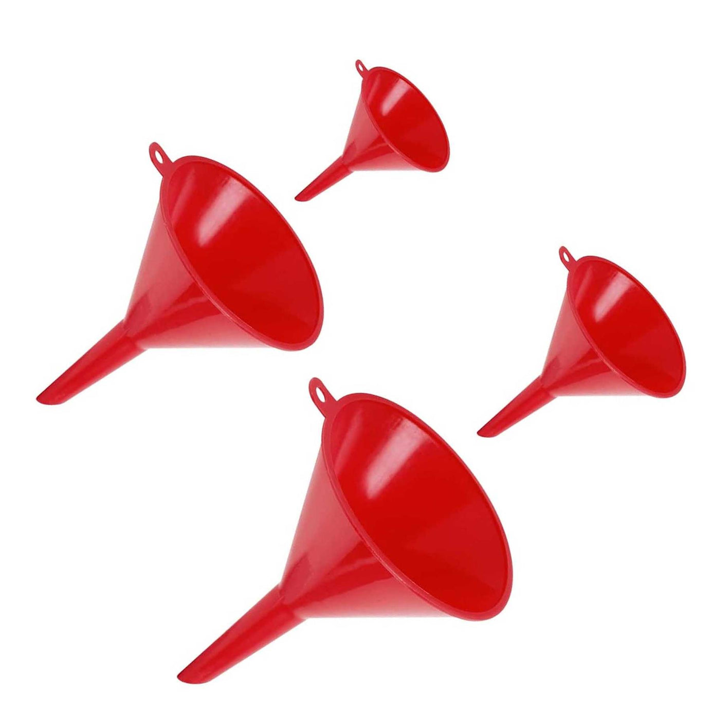 Sealey Small Funnel Set 4pc Economy Fixed Spout