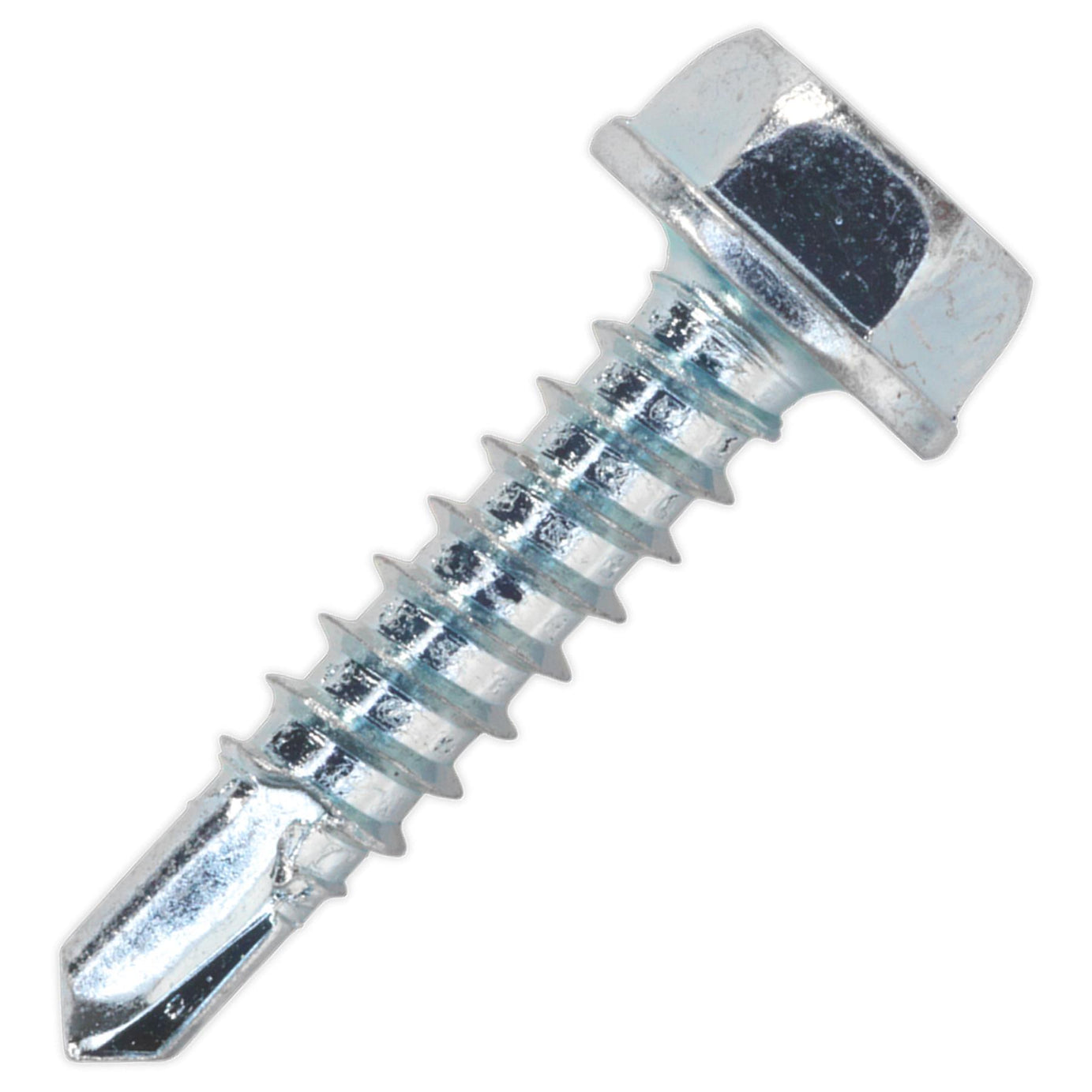 Sealey Self Drilling Screw 4.2 x 19mm Hex Head Zinc Pack of 100