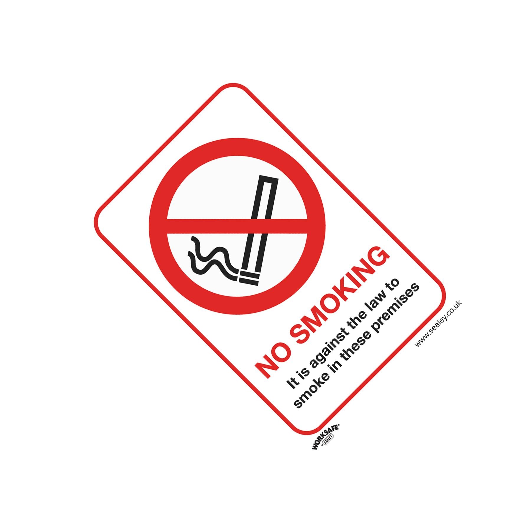 Prohibition Safety Sign - No Smoking (On Premises) - Self-Adhesive Vinyl