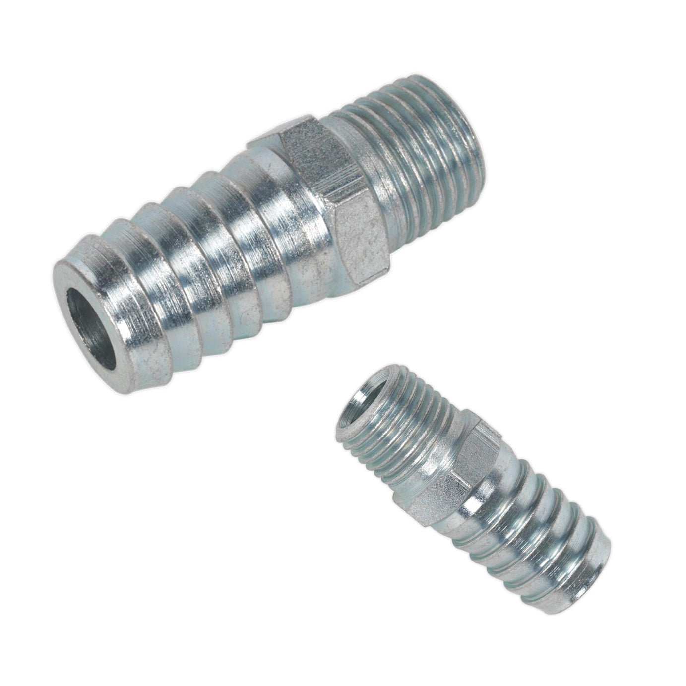 Sealey Screwed Tailpiece Male 1/4"BSPT - 1/2" Hose Pack of 5