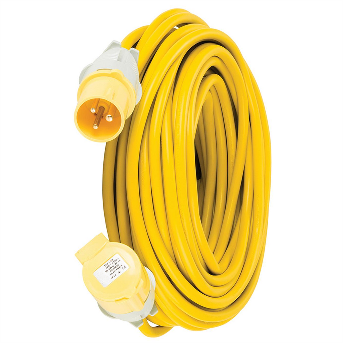 Defender Extension Lead Yellow 2.5mm2 16A 25m 110V