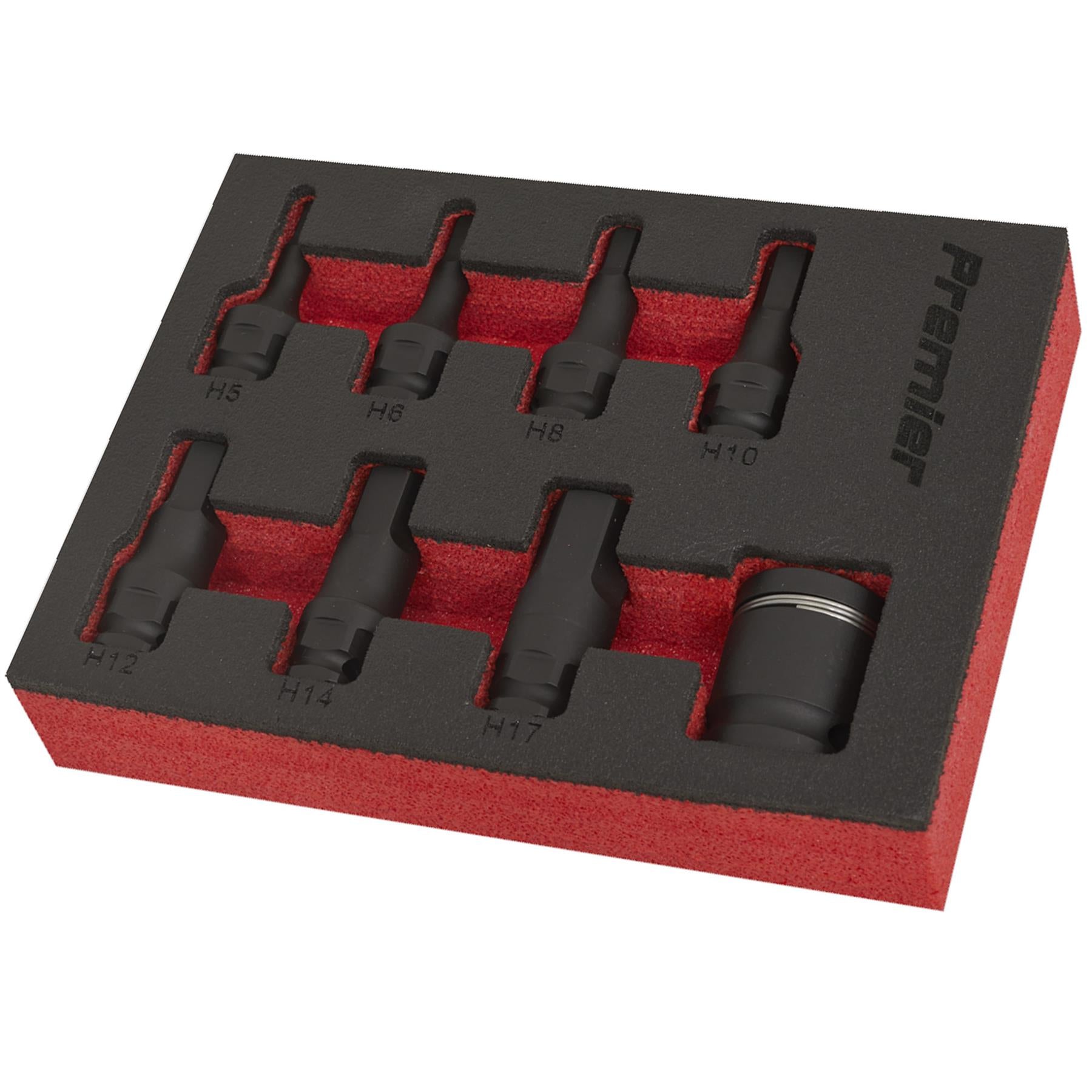 Sealey Impact Hex Socket Bit Set 8pc 3/8"Sq Drive
