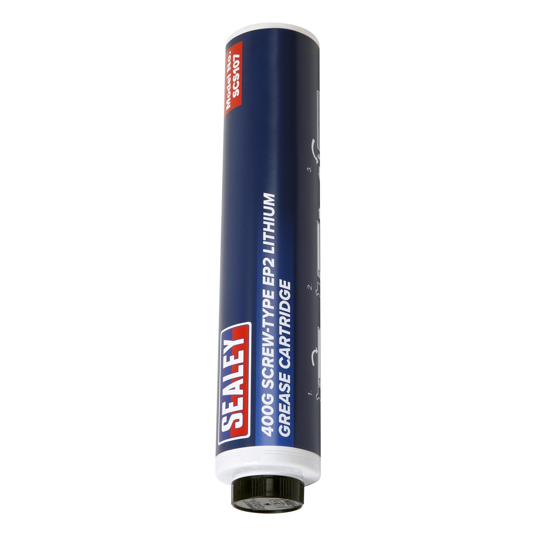 Sealey Screw-Type EP2 Lithium Grease Cartridge 400g