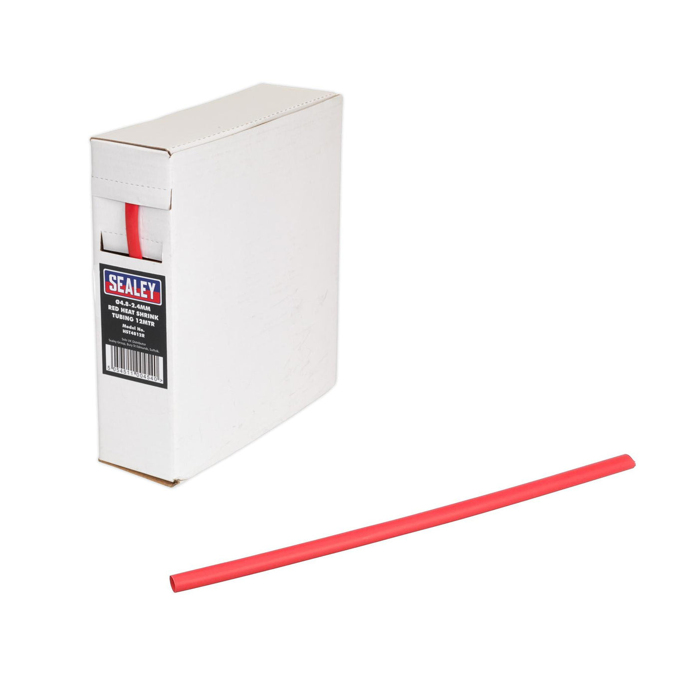Sealey Heat Shrink Tubing Red 4.8-2.4mm 12m