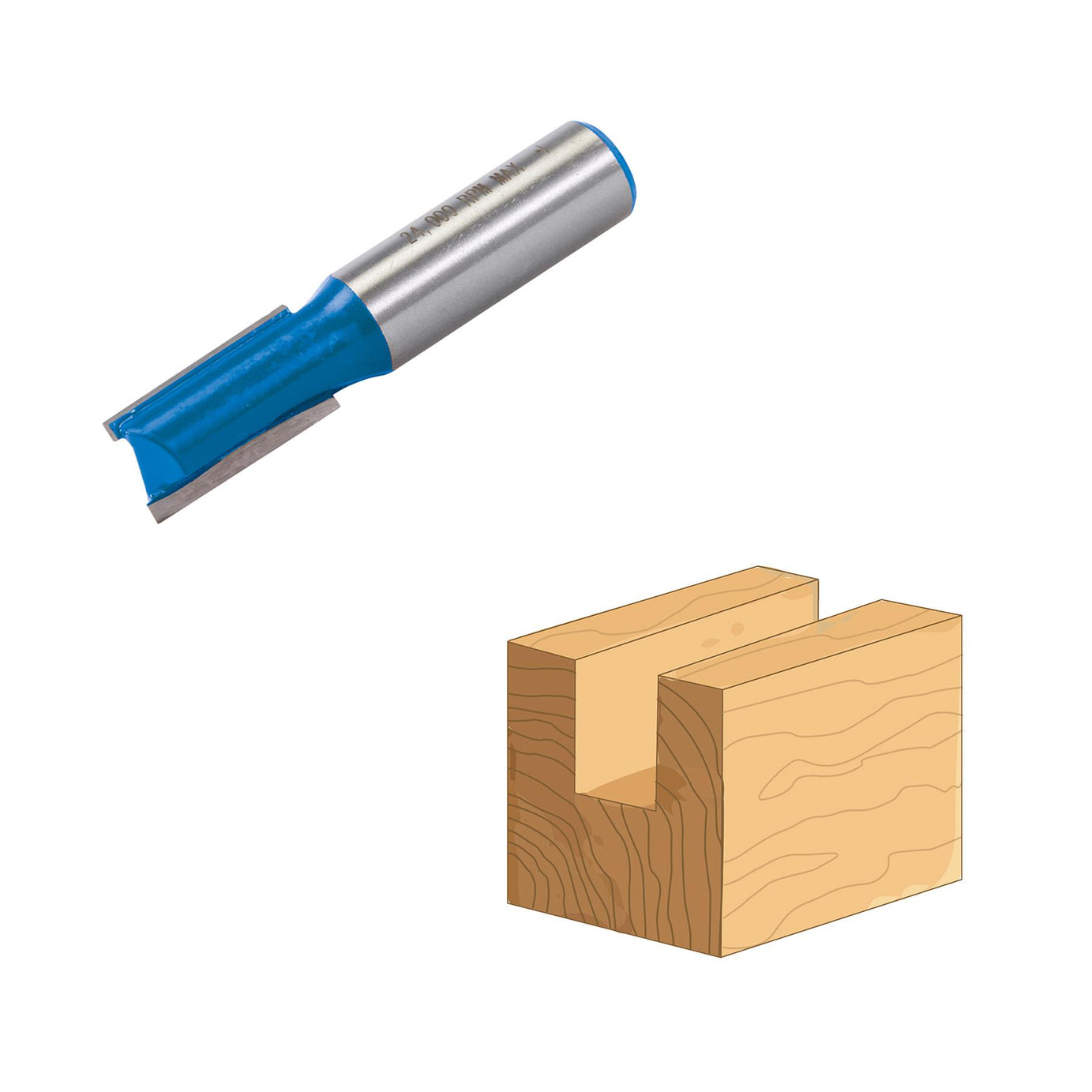 1/2" Straight Imperial Cutter 1/2" x 1" Cutting Bits Twin Flute Kitchen Worktop