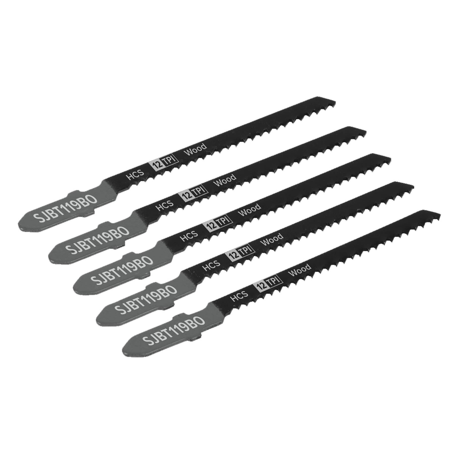 Sealey Jigsaw Blade General Wood 75mm 12tpi - Pack of 5