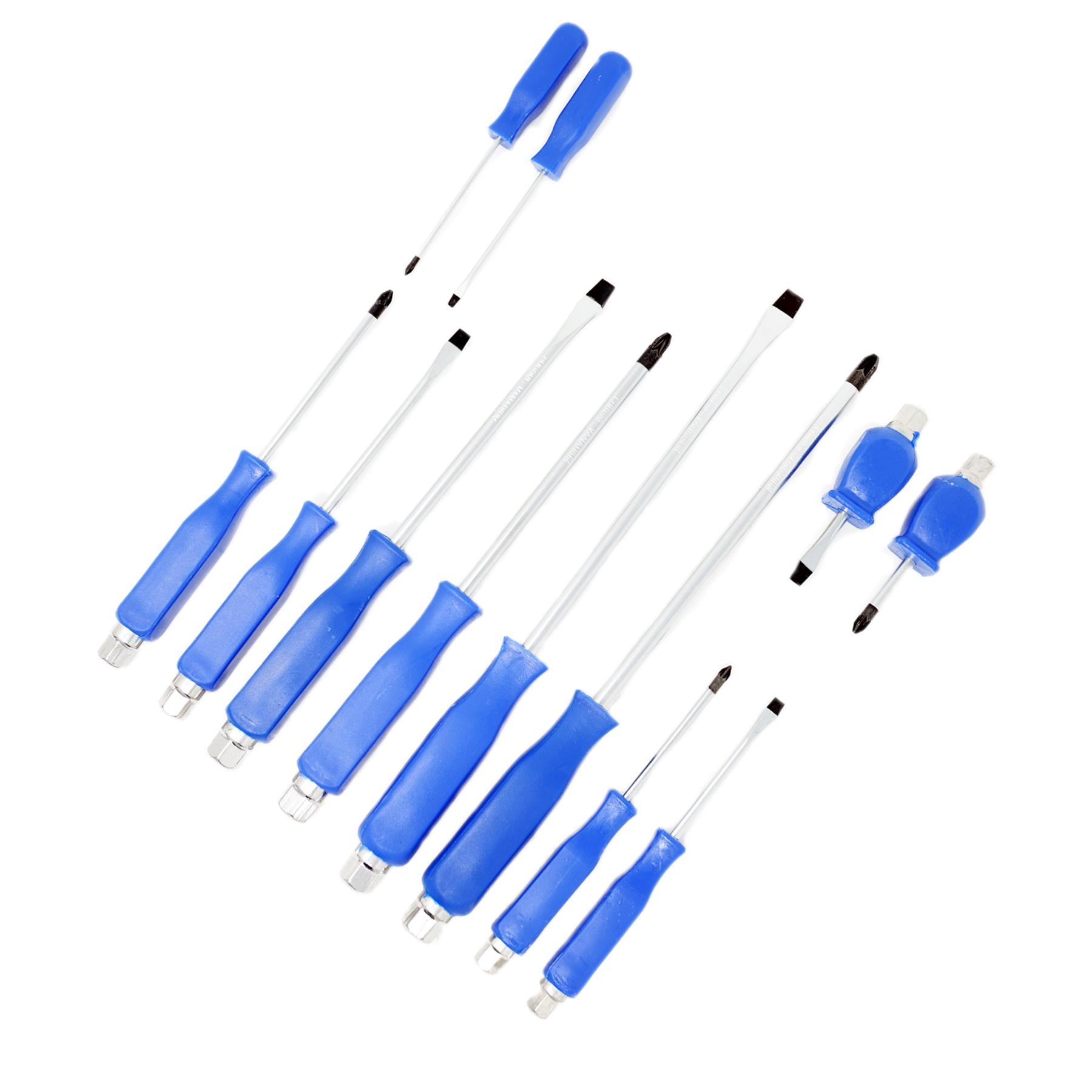 Magnetic Screwdriver Set With Hex Impact Bolster Handle Heavy Duty Screwdrivers