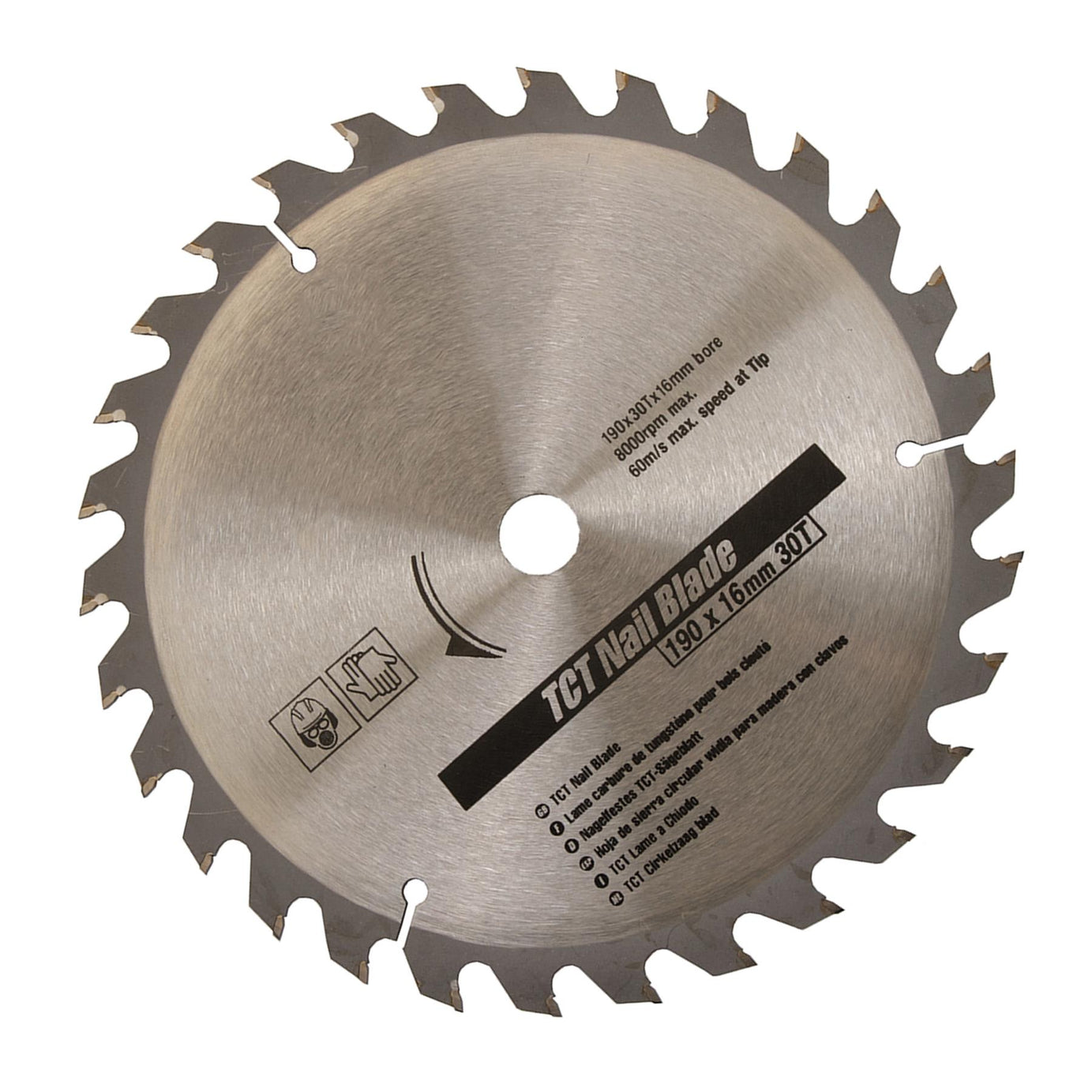 TCT Nail Blade 30T Circular Saw Blade 190mm X 16 Wood Mdf Hardwood Quality