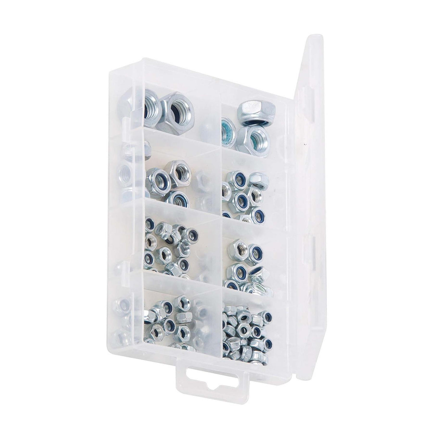 108Pce Lock Nuts Pack Secure Tight Fitting Around Threads Firm M4-M12 Size