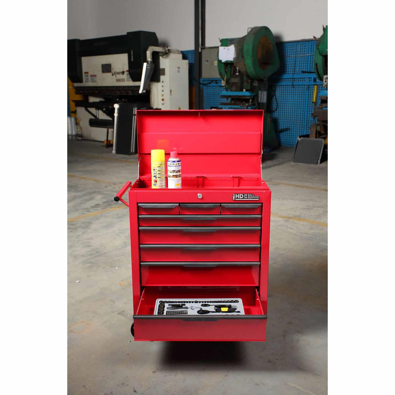 HD 8 Drawer Trolley with Lid Storage