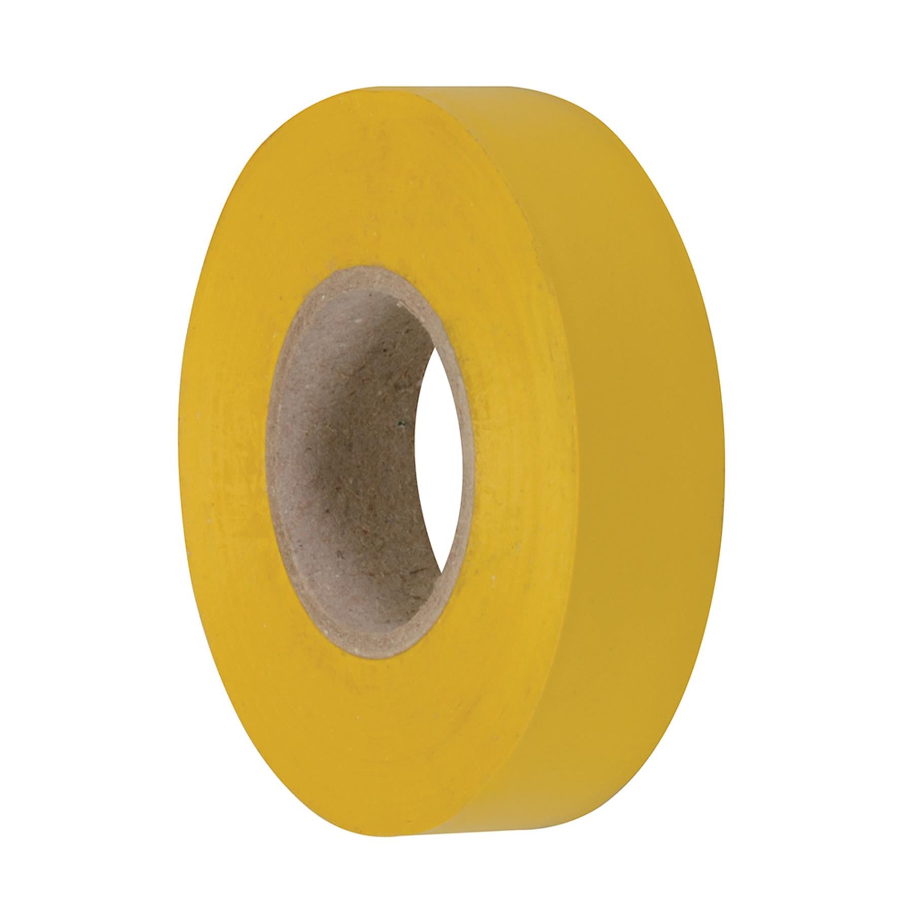 1 x PVC Insulation Electrical Tape Flame Retardent Yellow 19mm x 33mm