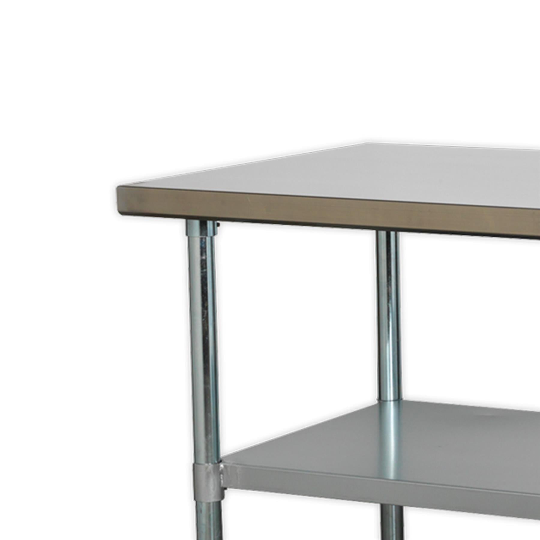 Sealey Stainless Steel Workbench 1.2m Storage Space Galvanized Steel Frame