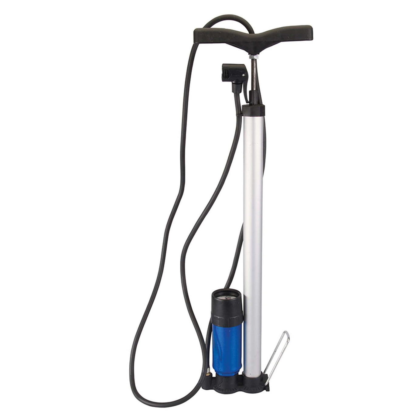 BICYCLE TRACK TYRE PUMP PRESTA SCHRADER WITH PRESSURE GAUGE