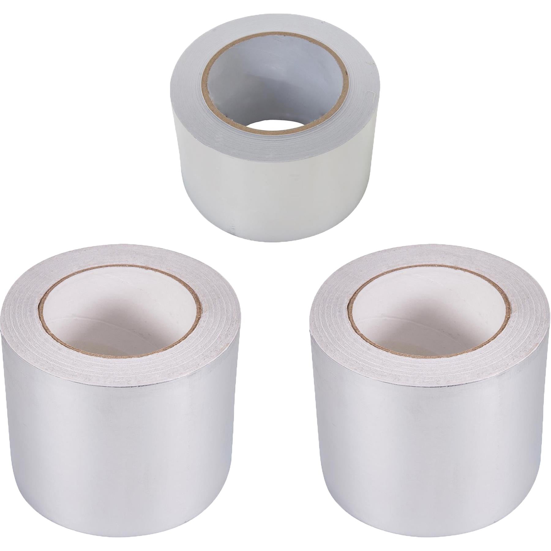 Aluminium Foil Tape 50m Set of 3 Big Roll Self Adhesive Insulation Reflective