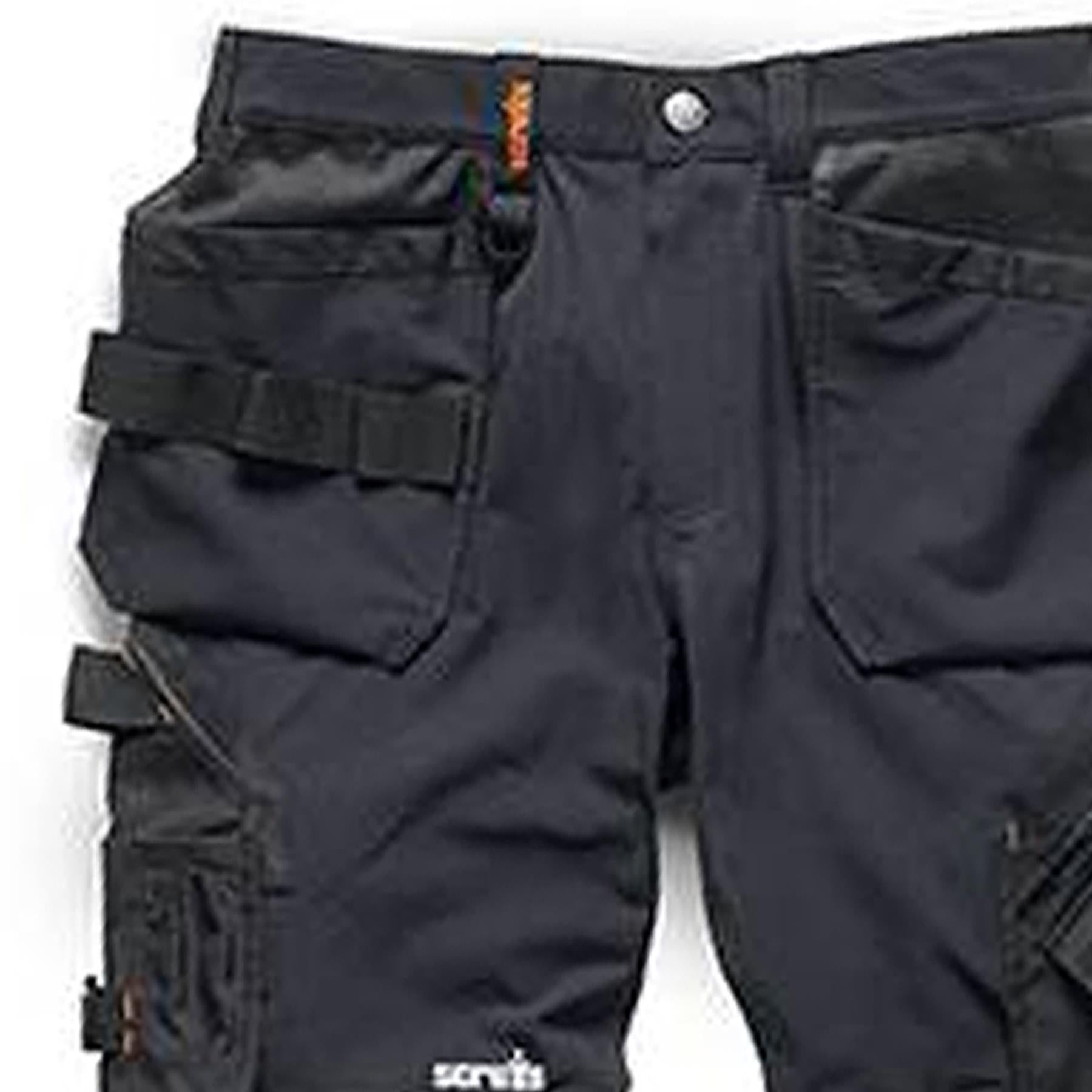 Scruffs Pro Flex Plus Holster Trouser 32S Black