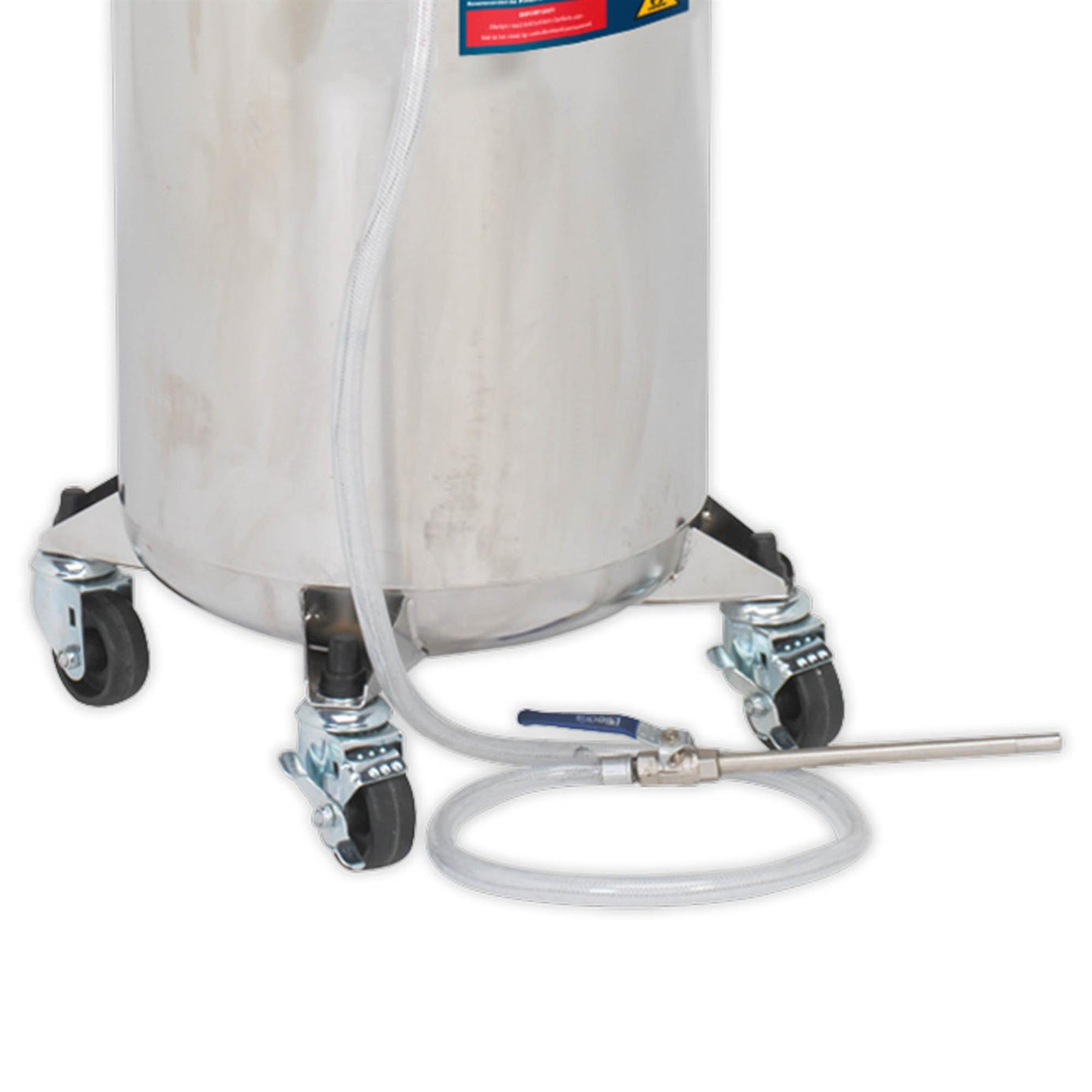 Sealey Fuel Tank Drainer 90L Stainless Steel