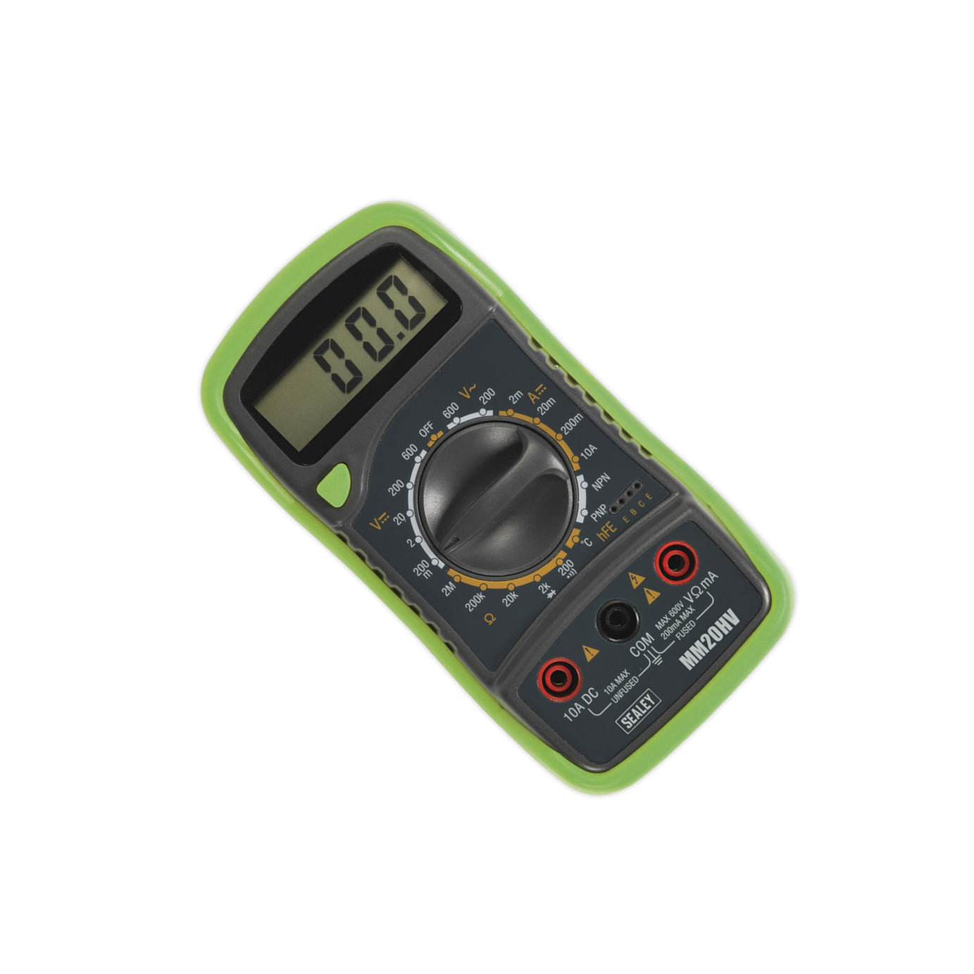 Sealey Digital Multimeter 8-Function with Thermocouple Hi-Vis