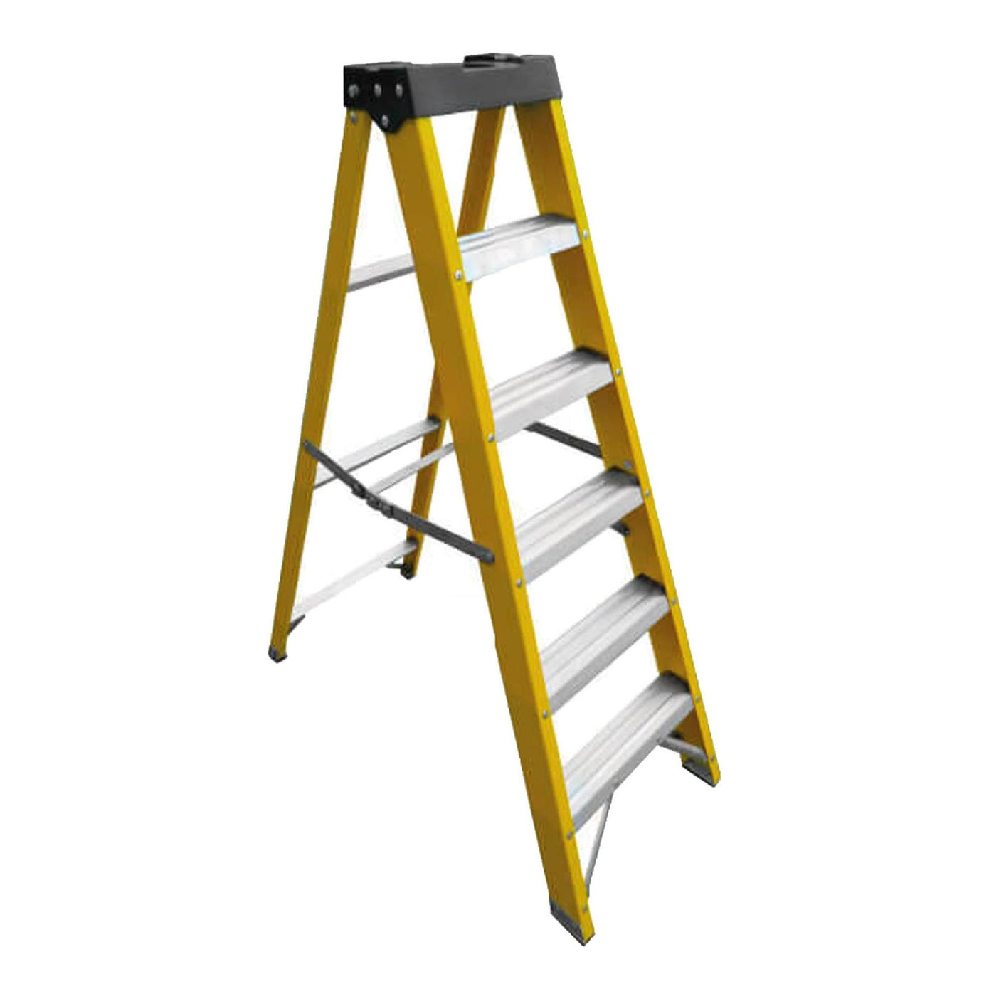 Dapetz PRo 6 Tread GRP Fibreglass Builders Step Ladder 1.58m, 150 Kg, Made In Uk