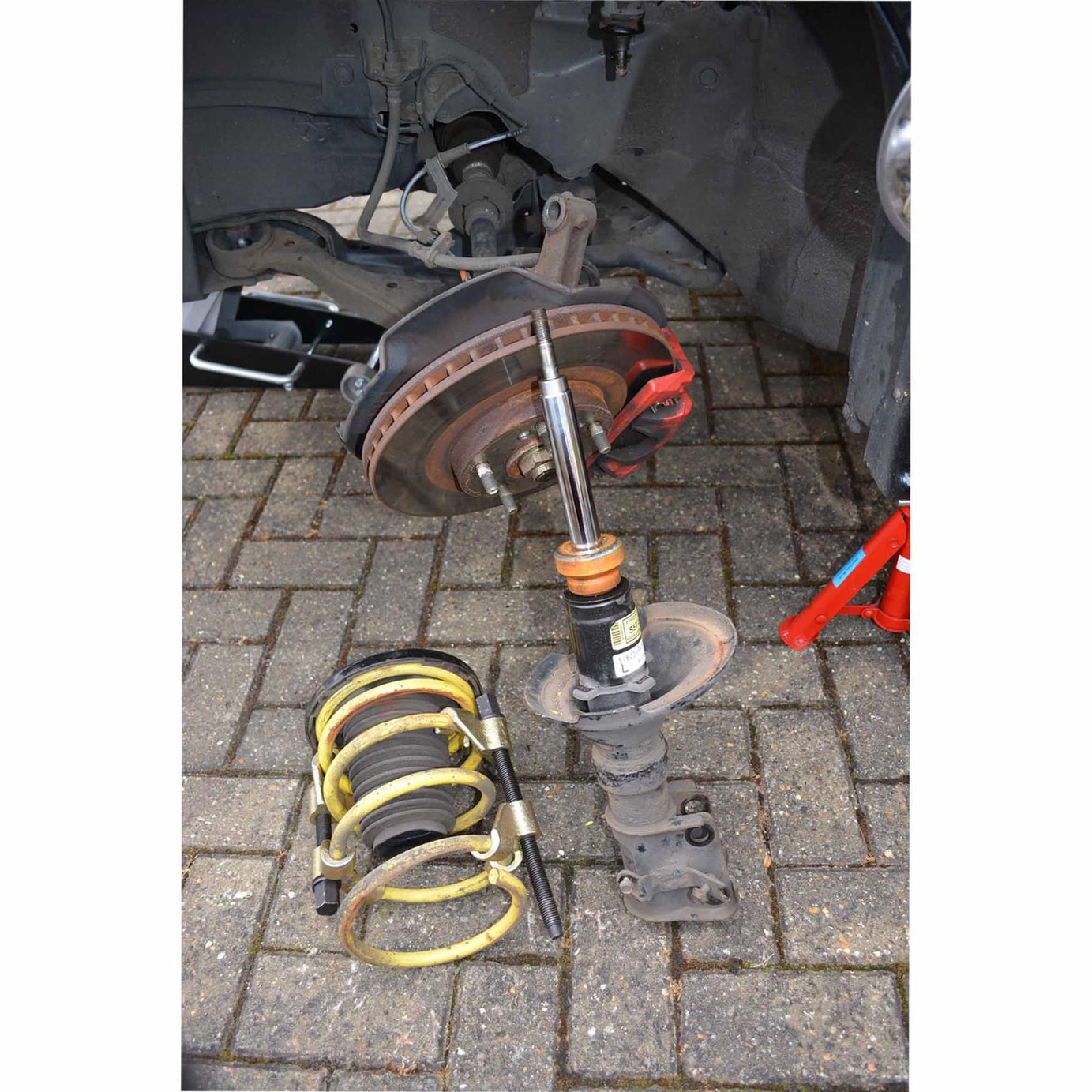 2X HEAVY DUTY COIL SPRING COMPRESSOR KIT CAR SUSPENSION KIT 2PC CAR CLAMPS Hilka